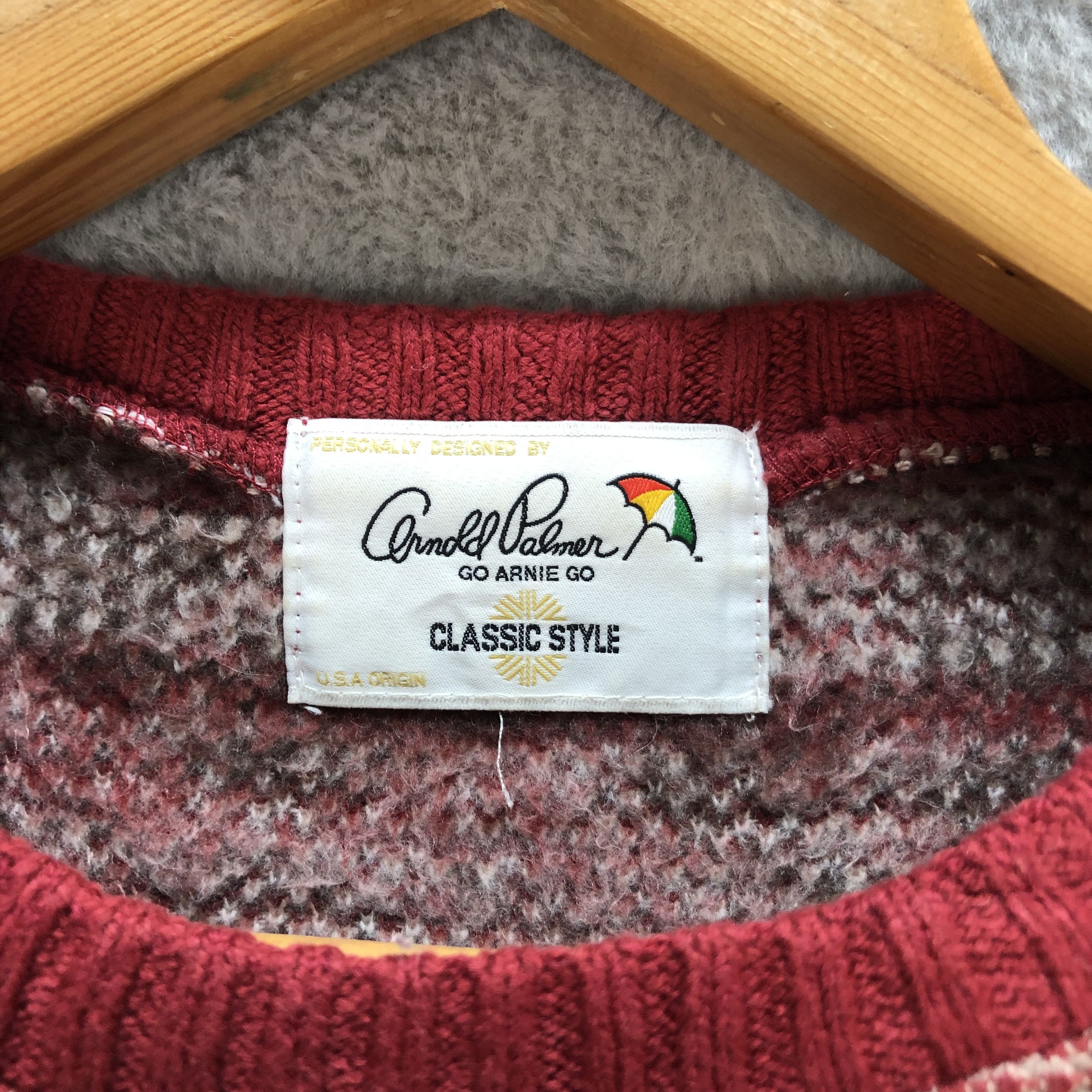 Arnold Brant ARNOLD PALMER CLASSIC STYLE KNIT SWEATER #6999-104 Size US XS / EU 42 / 0 - 9 Thumbnail