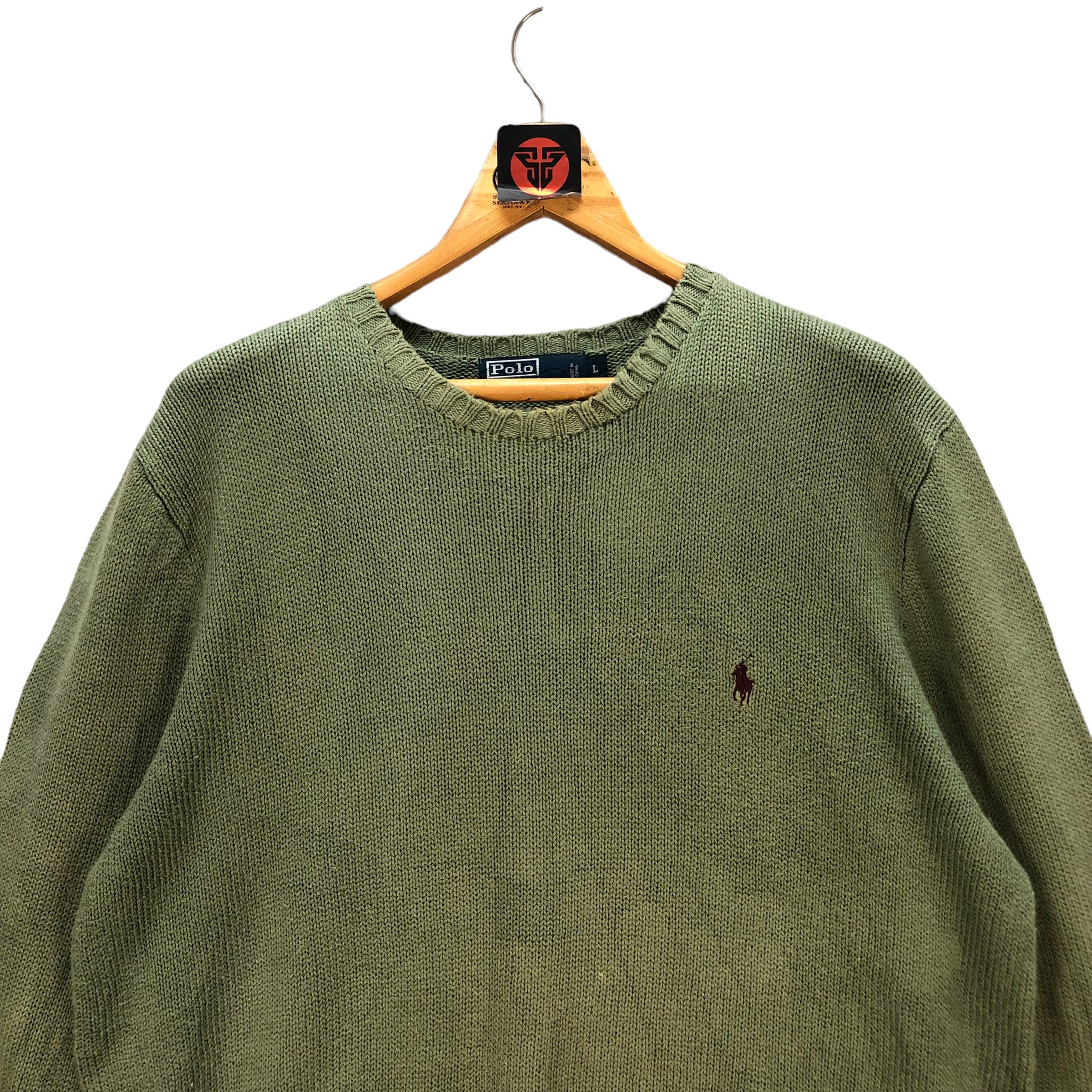 Polo Ralph Lauren POLO RL GREEN KNIT SWEATER #7000-104 Size US L / EU 52-54 / 3 - 2 Thumbnail