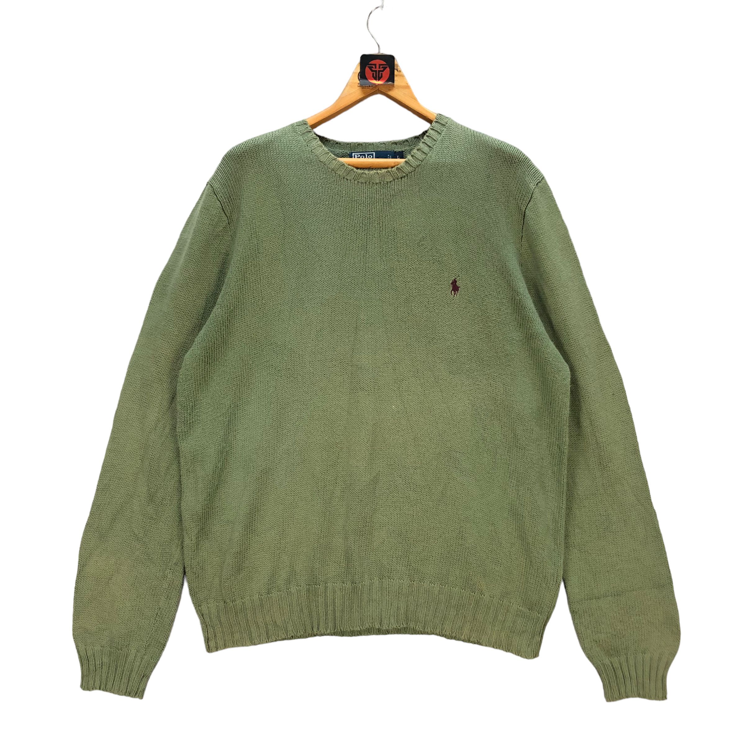 Polo Ralph Lauren POLO RL GREEN KNIT SWEATER #7000-104 Size US L / EU 52-54 / 3 - 1 Thumbnail