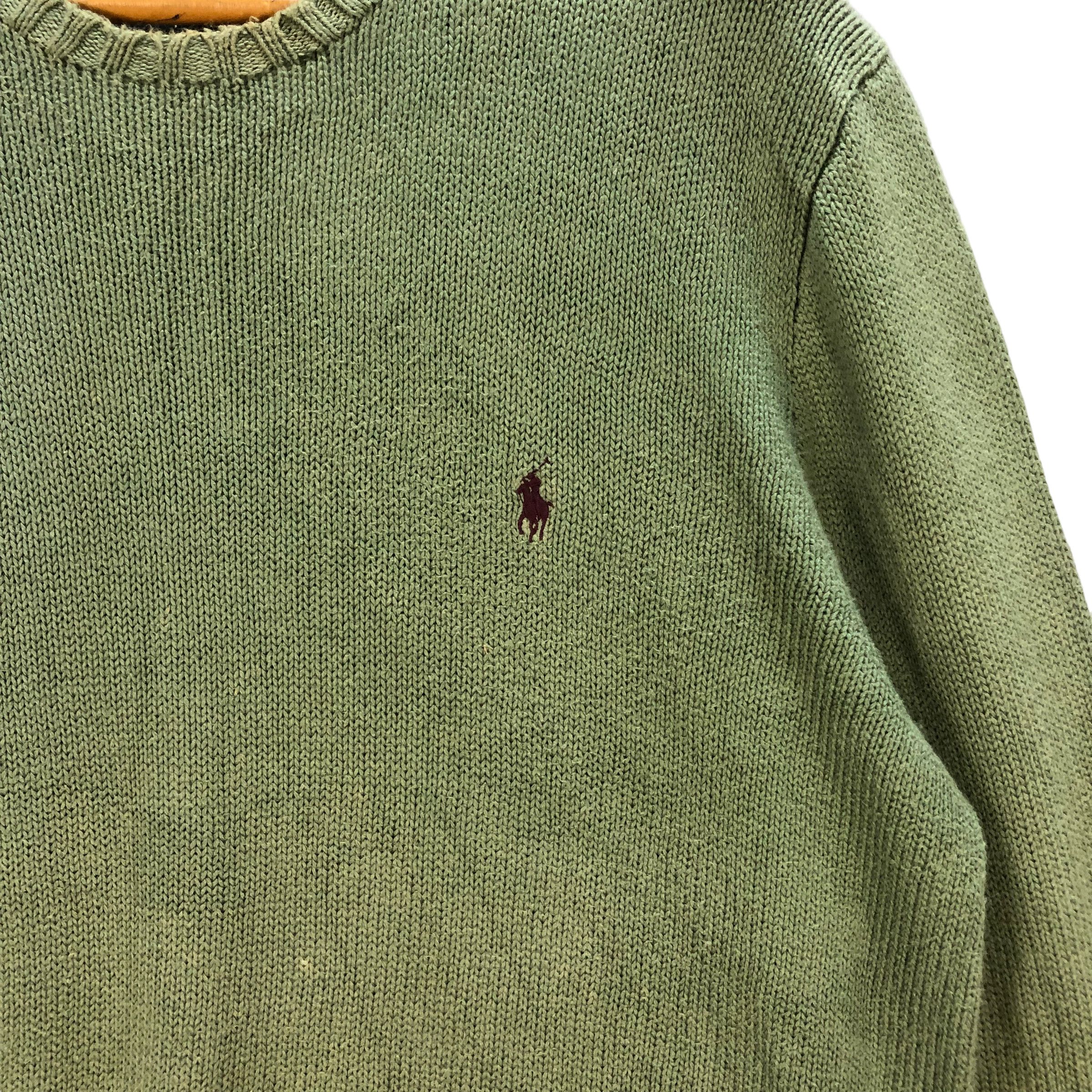 Polo Ralph Lauren POLO RL GREEN KNIT SWEATER #7000-104 Size US L / EU 52-54 / 3 - 3 Thumbnail