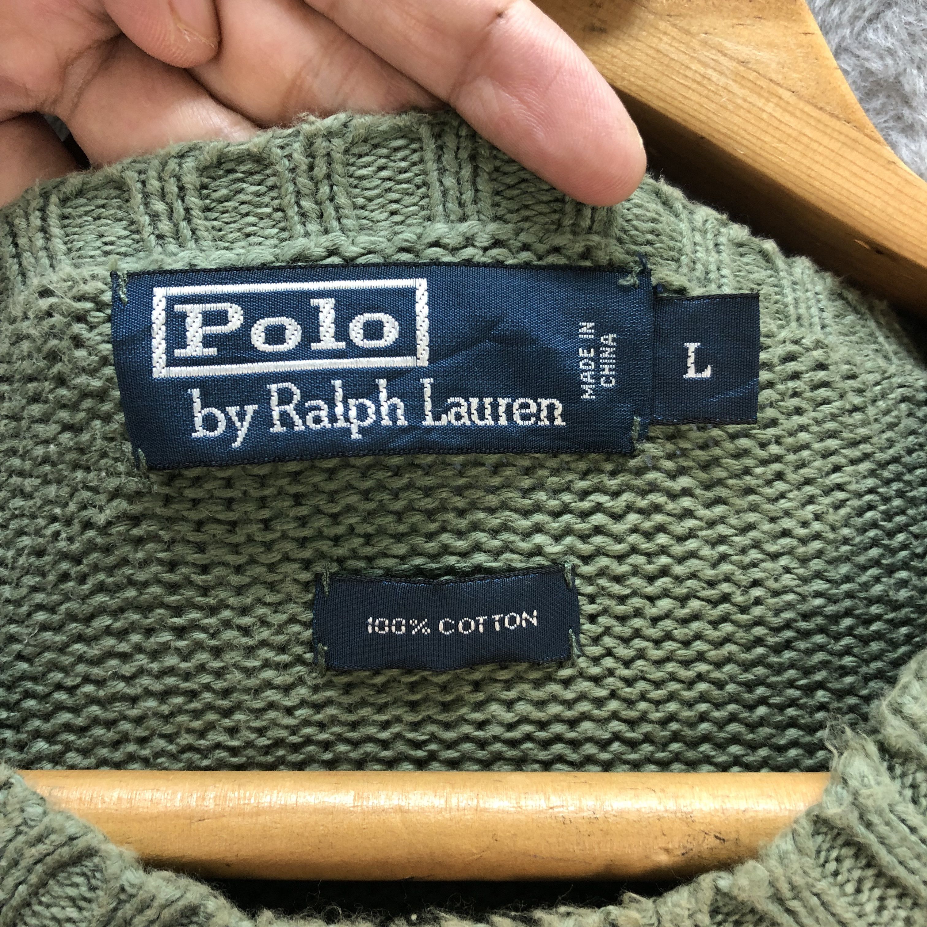 Polo Ralph Lauren POLO RL GREEN KNIT SWEATER #7000-104 Size US L / EU 52-54 / 3 - 7 Thumbnail