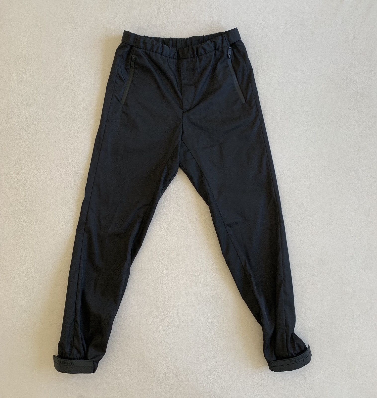 Prada SS18 All Black Track Pants Nylon Gabardine | Grailed