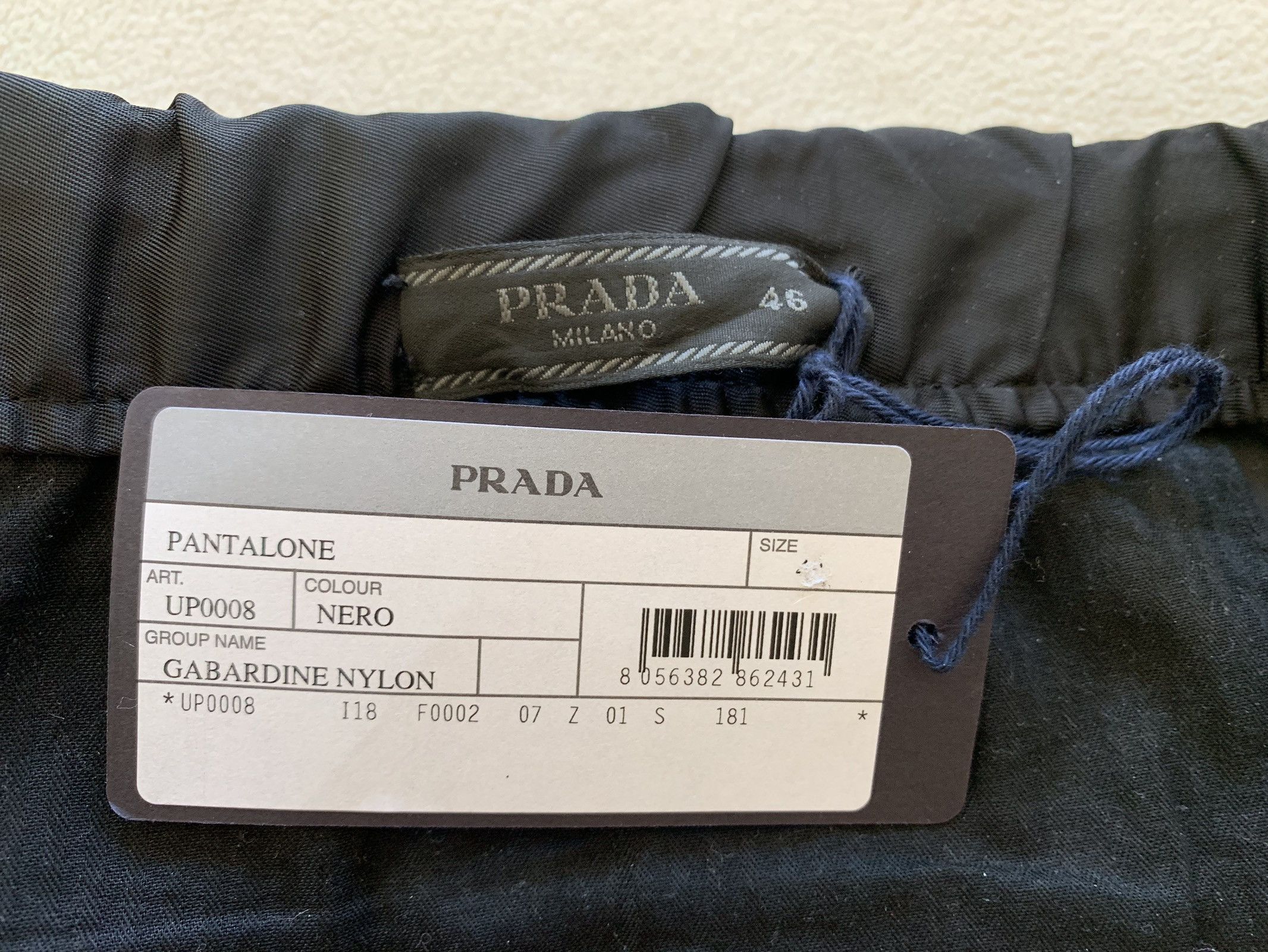 Prada SS18 All Black Track Pants Nylon Gabardine Size US 30 / EU 46 - 3 Thumbnail