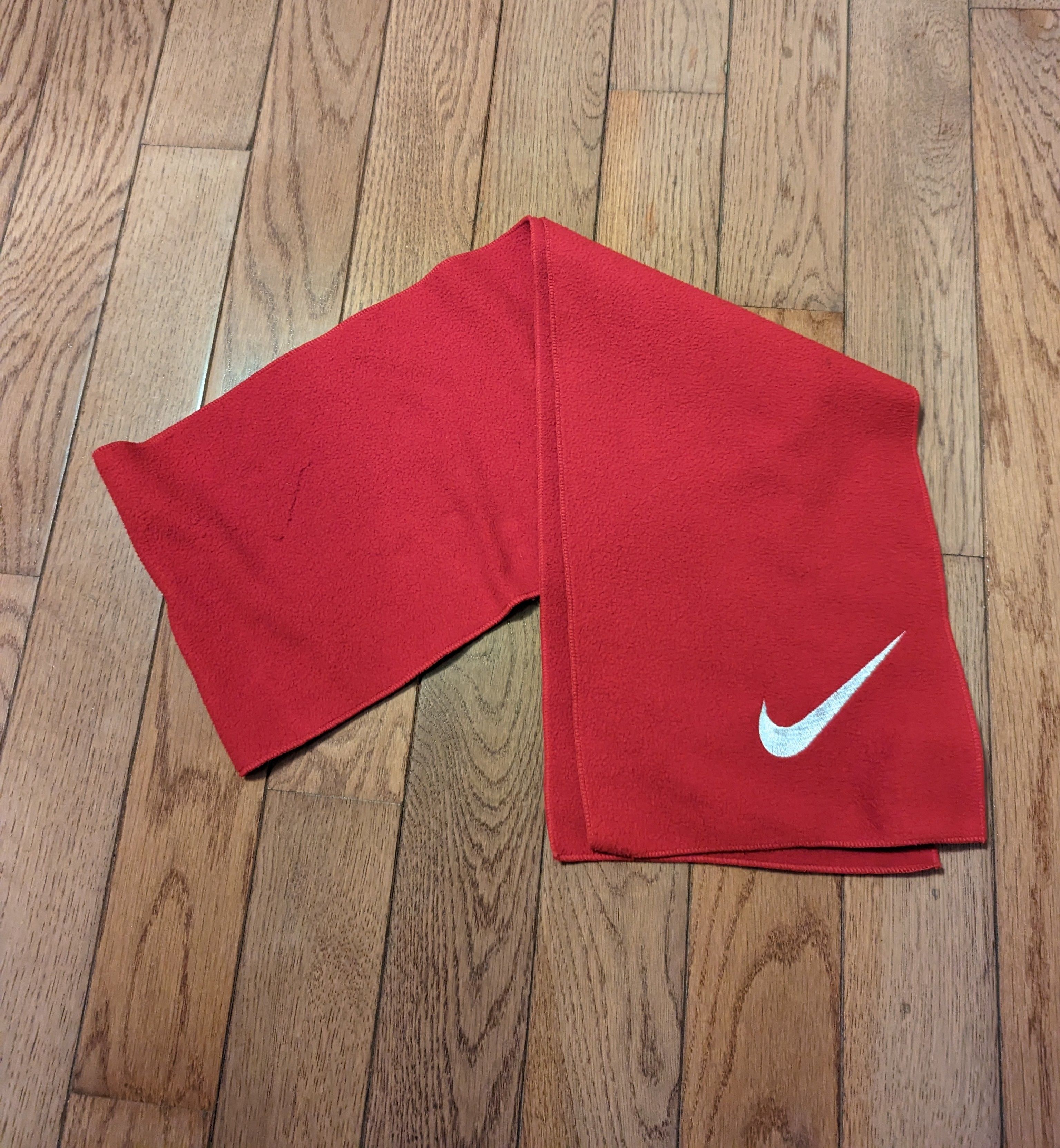 Nike Vintage 90s Nike Big Swoosh Fleece Scarf Size ONE SIZE - 1 Thumbnail