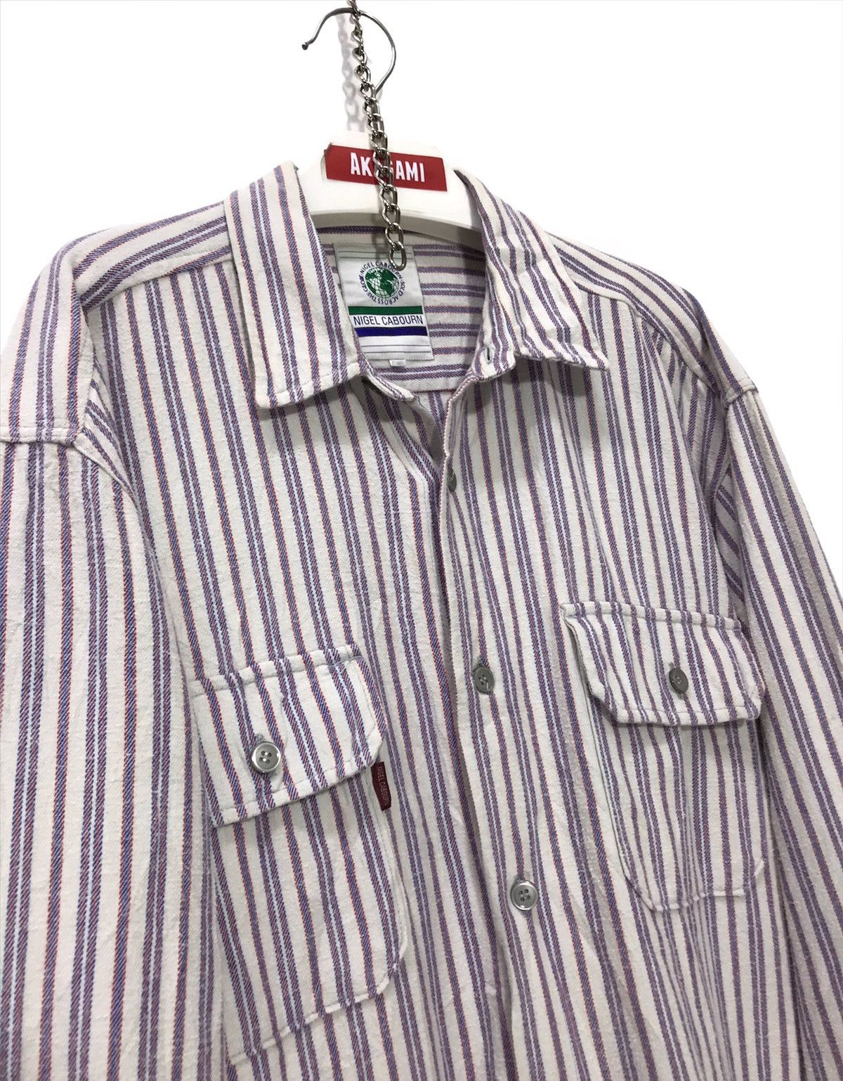 Nigel Cabourn Nigel Cabourn Striped Flannel Shirt 2🟩5 Size US XL / EU 56 / 4 - 1 Thumbnail