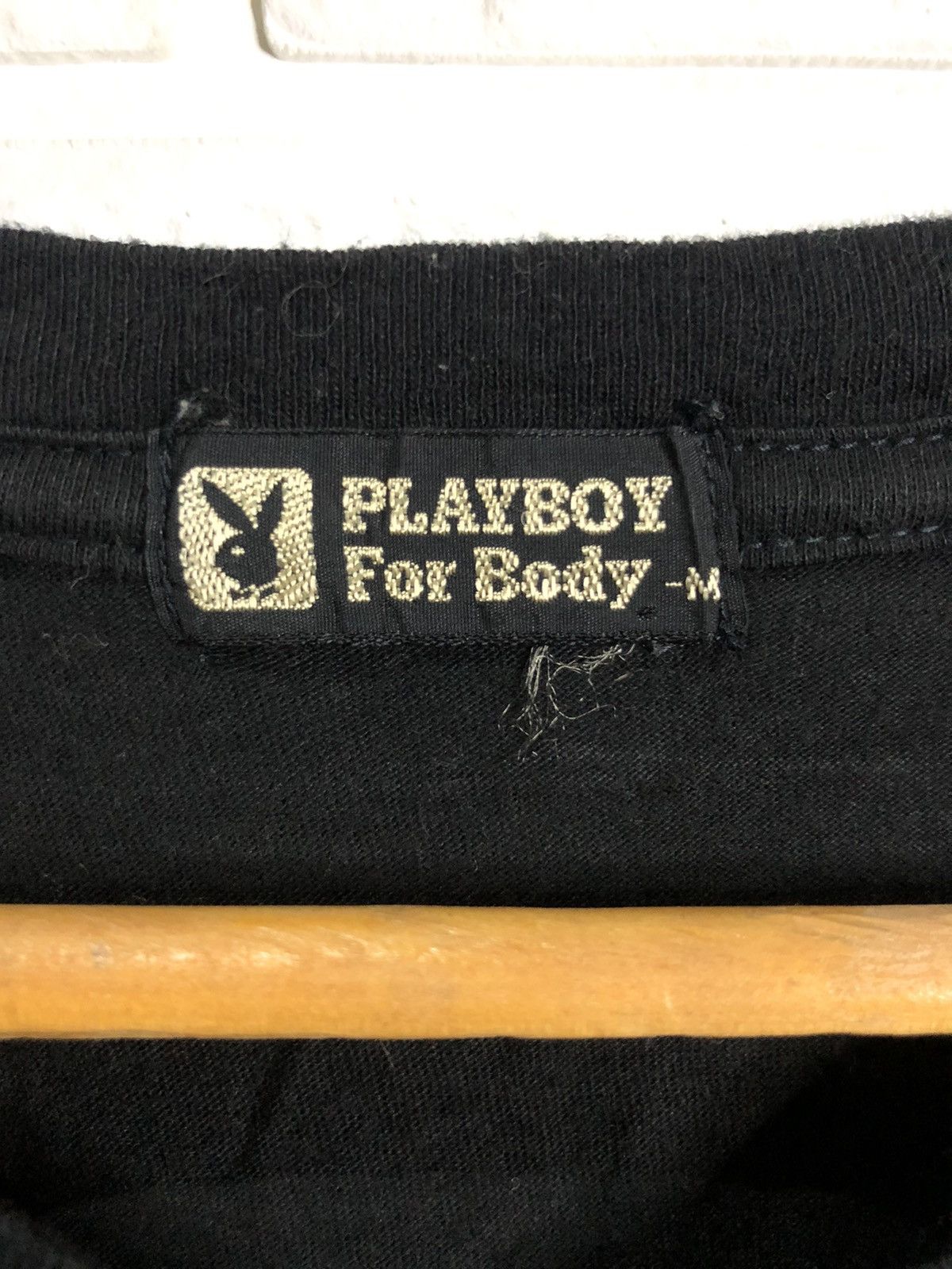Playboy × Vintage VINTAGE PLAY BOY V NECK BOX MAN 👨 LOGO TEE Size US M / EU 48-50 / 2 - 4 Thumbnail