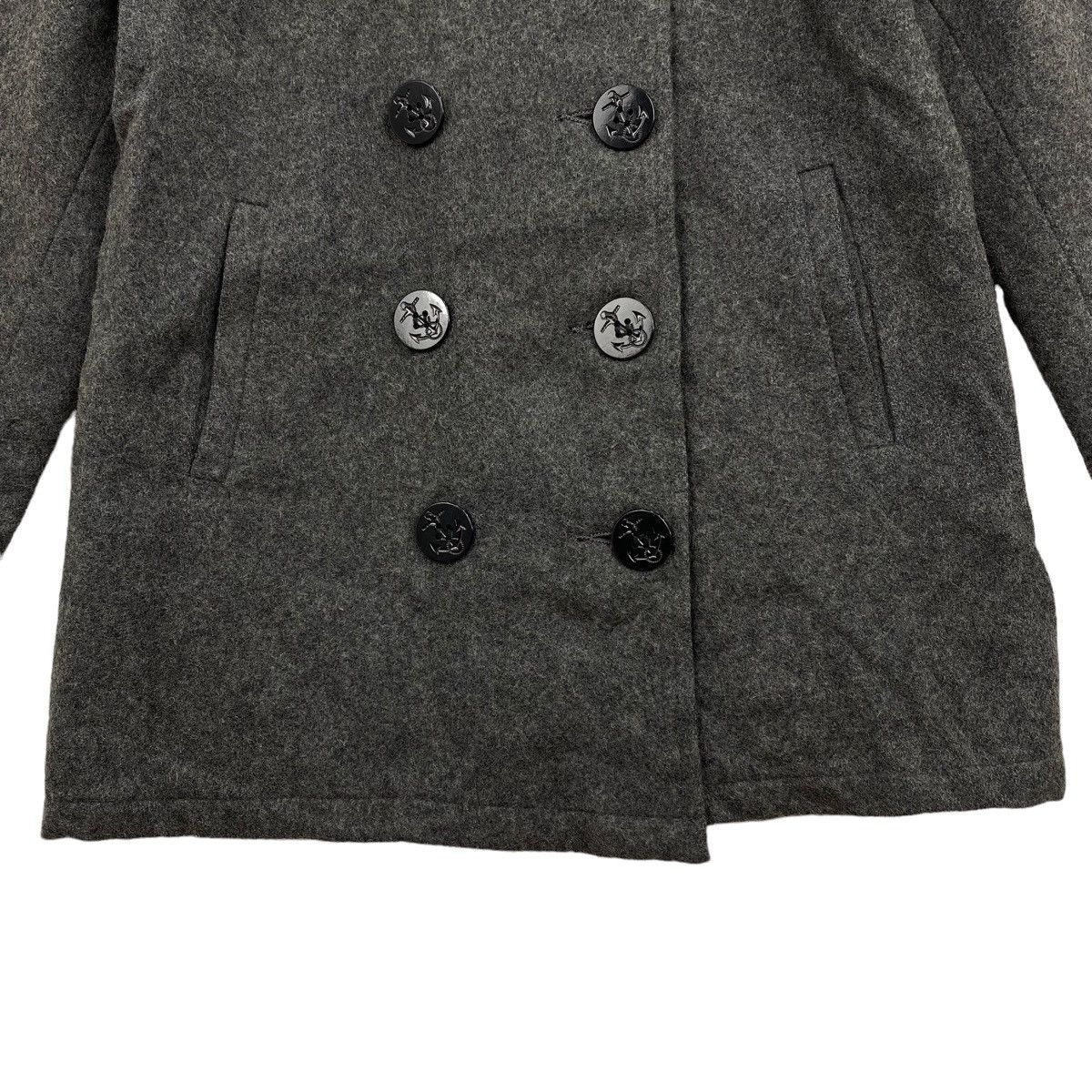 Vintage PEA COAT Standard Mil Spec Usa Wool Navy Style Grey Coat Size US M / EU 48-50 / 2 - 3 Thumbnail