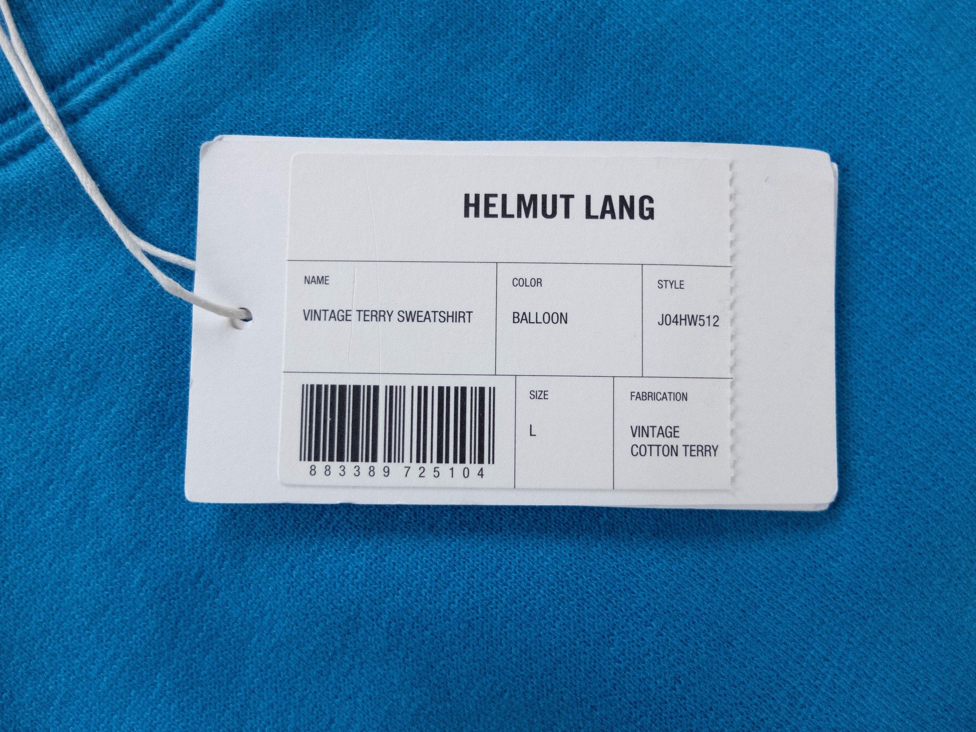 Helmut Lang HELMUT LANG blue cotton parachute Terry sweatshirt Large Size L / US 10 / IT 46 - 6 Thumbnail