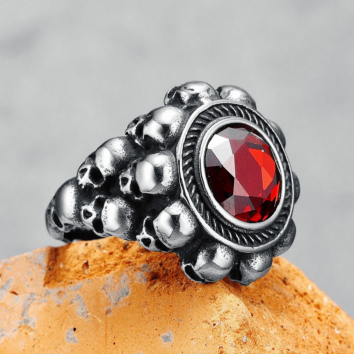 Jewelry Creative Gem Skeleton Ring Size ONE SIZE - 4 Thumbnail