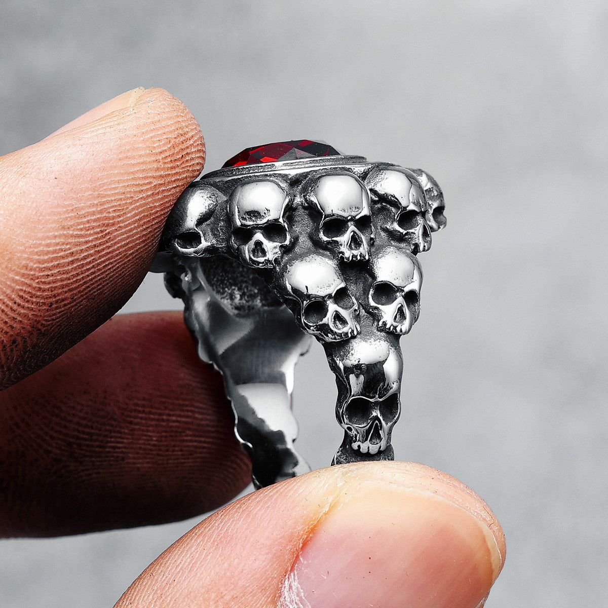 Jewelry Creative Gem Skeleton Ring Size ONE SIZE - 3 Thumbnail