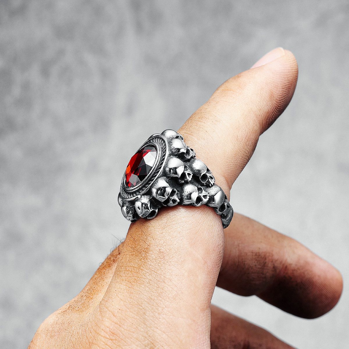 Jewelry Creative Gem Skeleton Ring Size ONE SIZE - 2 Thumbnail