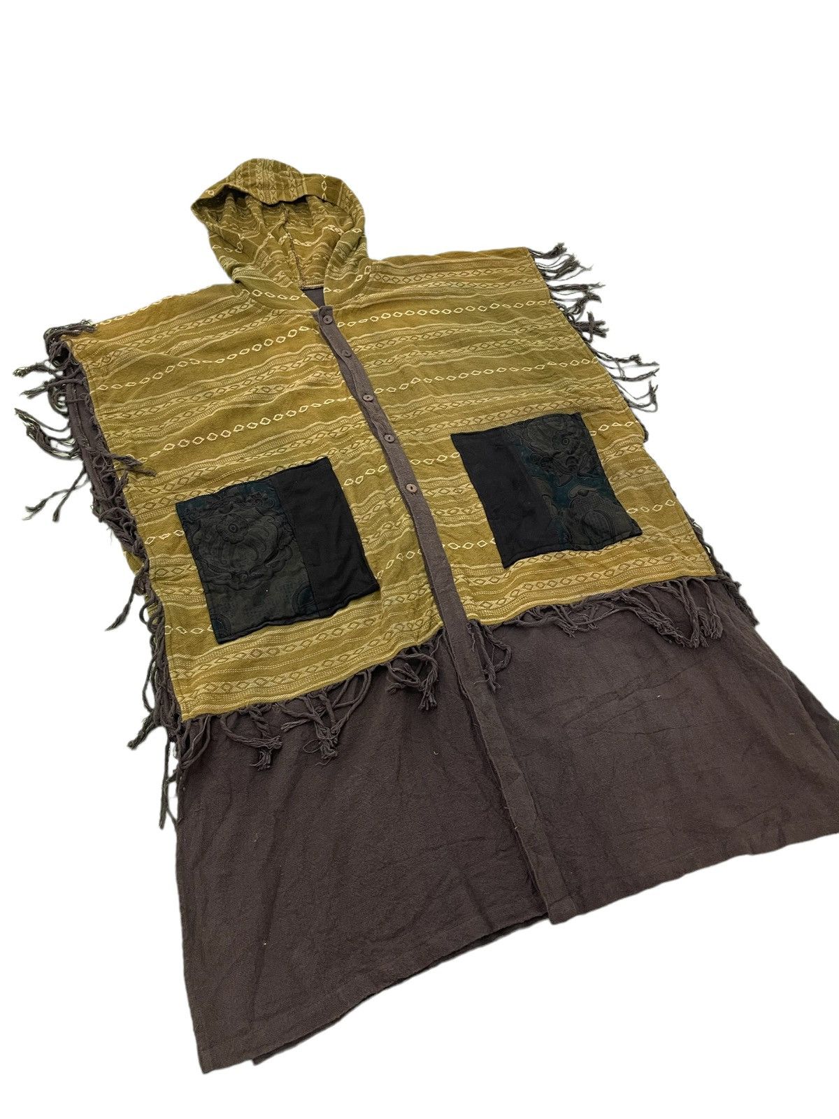 Native Native Unknown Hoodie Poncho Woven Cotton Free Size 3🟩9 Size US L / EU 52-54 / 3 - 1 Thumbnail