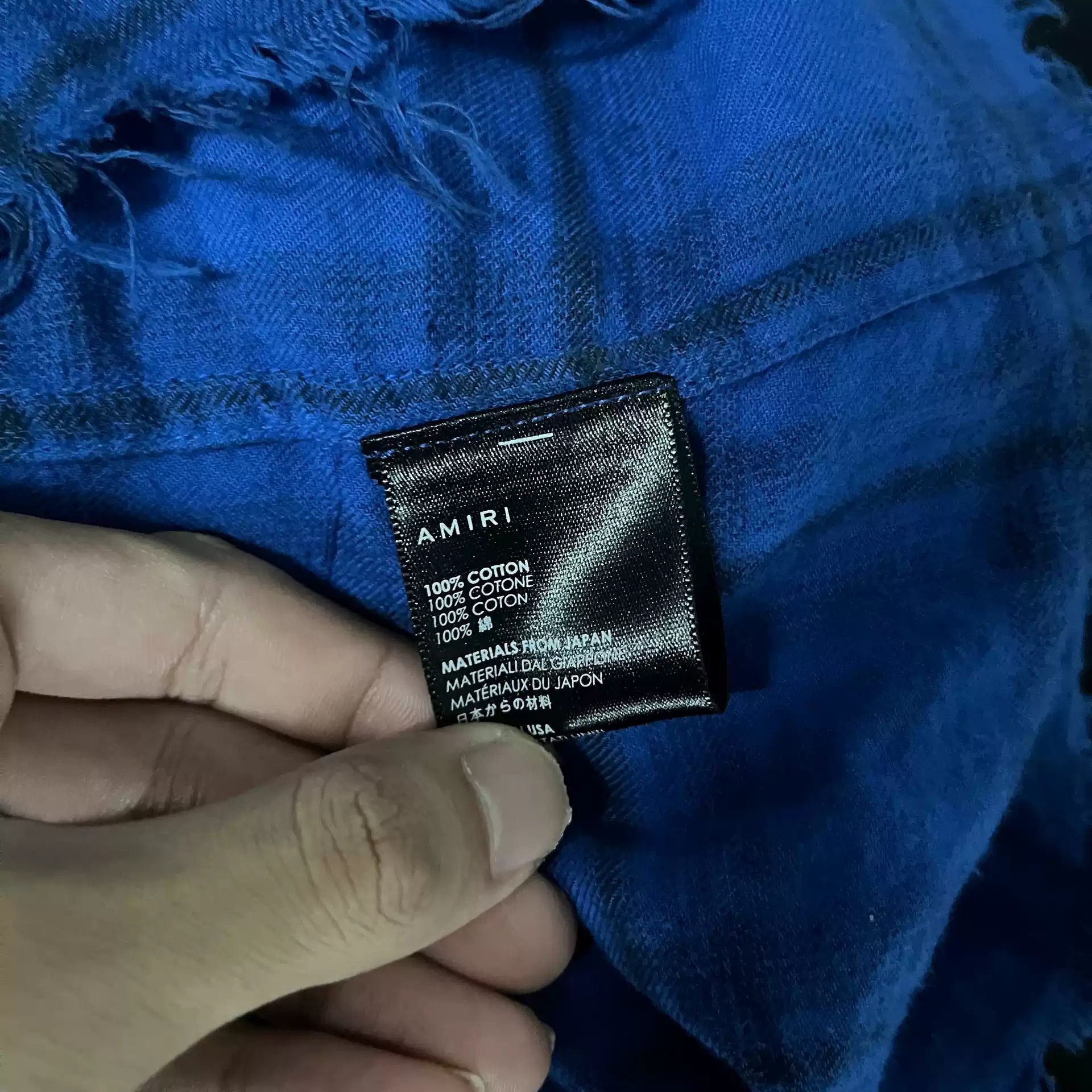 Amiri AMIRI Blue Shark Shirt Size US S / EU 44-46 / 1 - 4 Thumbnail