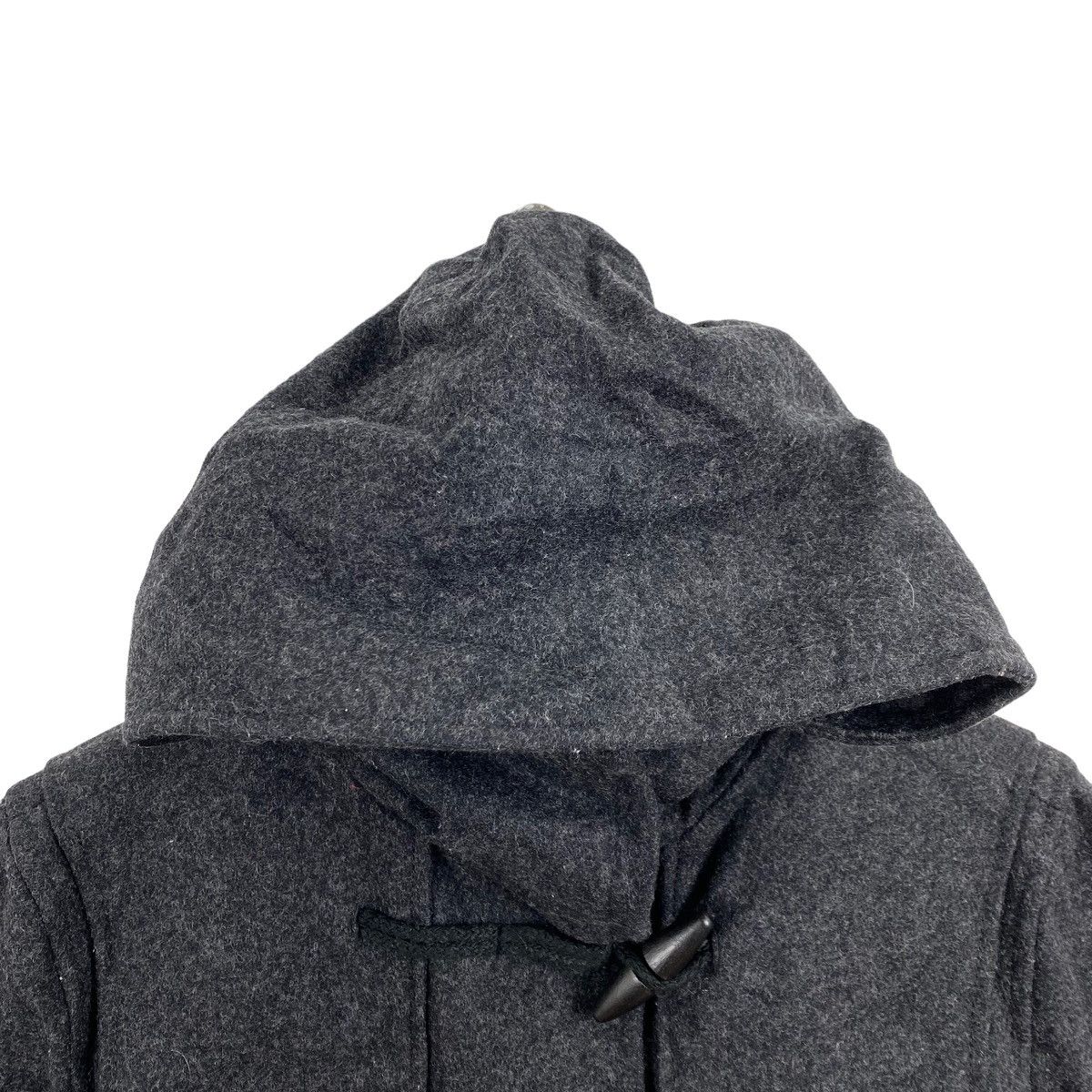 United Colors Of Benetton UNITED COLOR of BENETTON Long Grey Hooded Duffle Coat Jacket Size US S / EU 44-46 / 1 - 2 Thumbnail