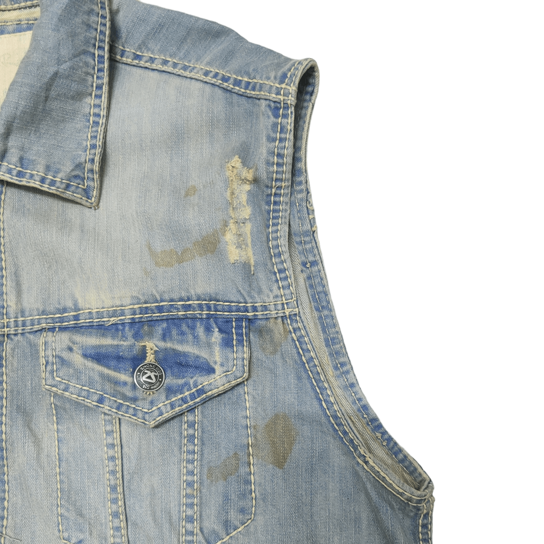 Smoke Rise Vintage Smoke Rise USA Flag Denim Vest Size US M / EU 48-50 / 2 - 7 Thumbnail