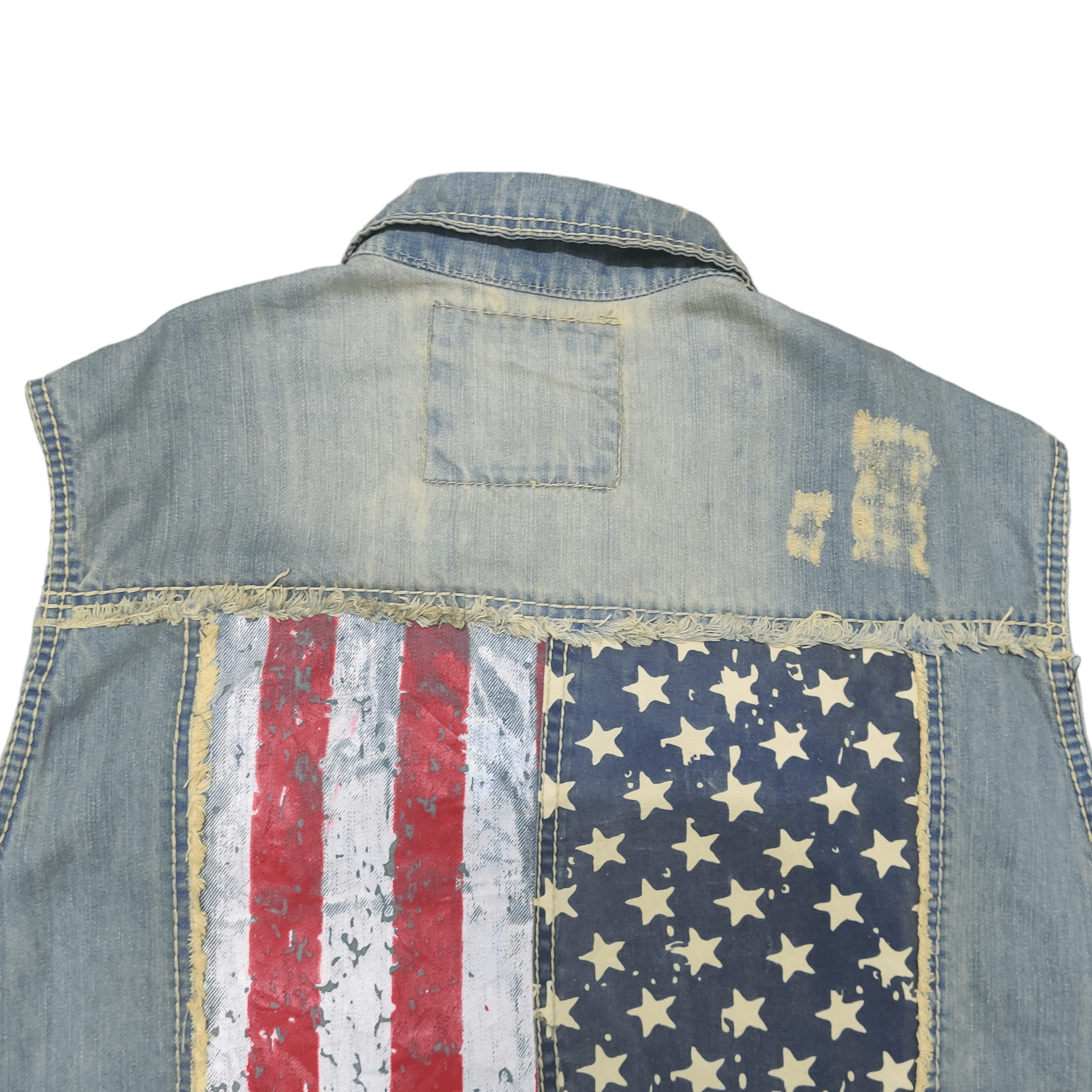 Smoke Rise Vintage Smoke Rise USA Flag Denim Vest Size US M / EU 48-50 / 2 - 2 Thumbnail