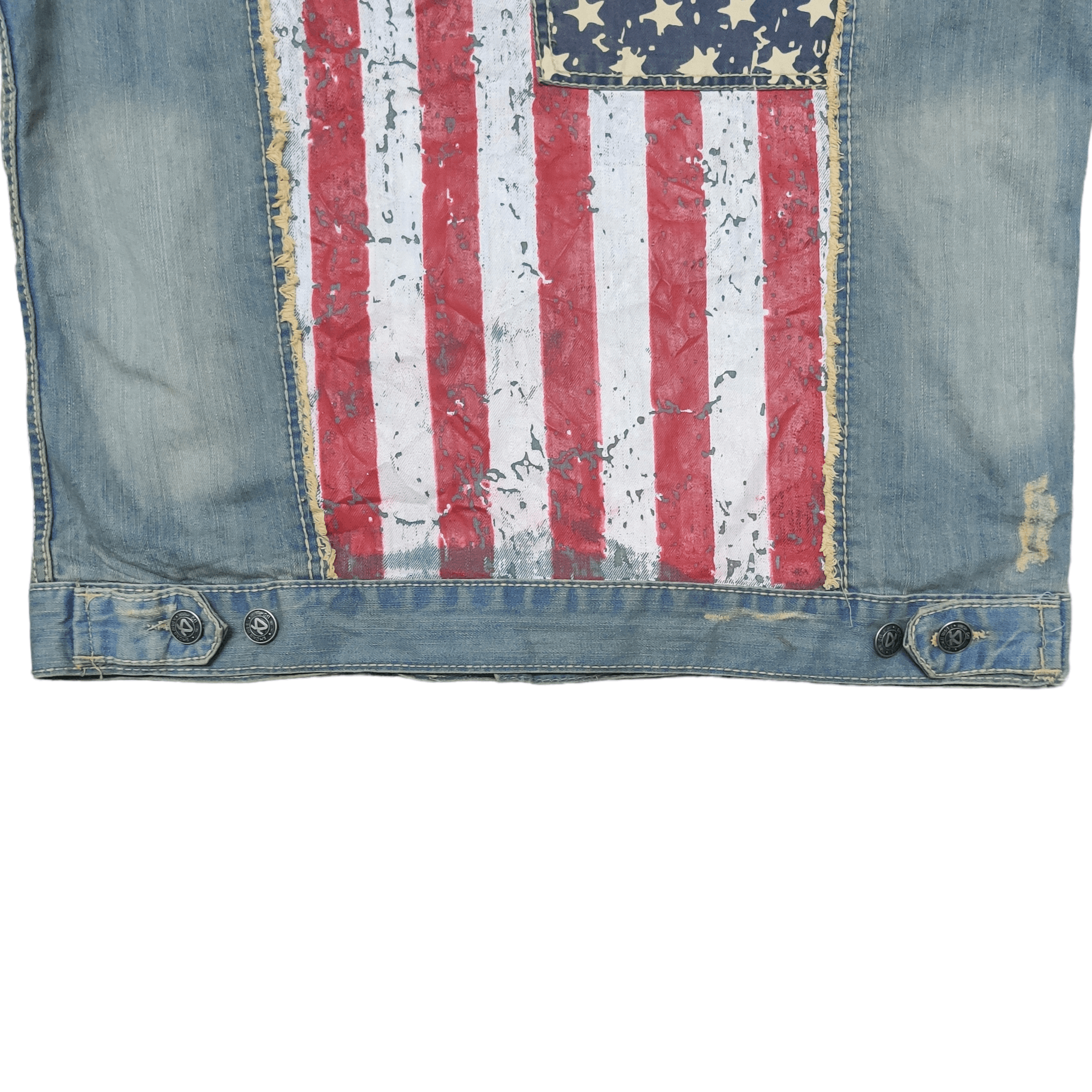 Smoke Rise Vintage Smoke Rise USA Flag Denim Vest Size US M / EU 48-50 / 2 - 3 Thumbnail