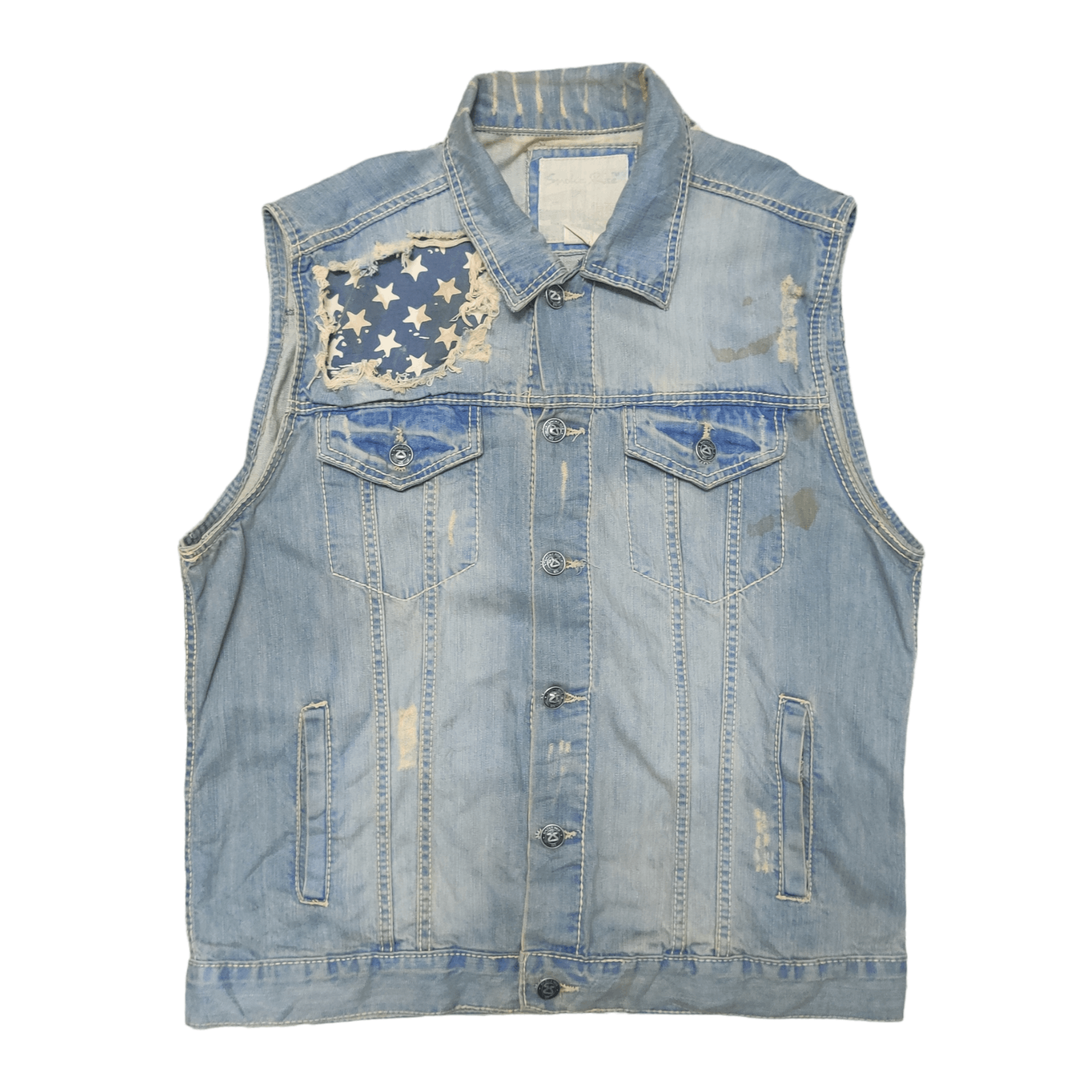 Smoke Rise Vintage Smoke Rise USA Flag Denim Vest Size US M / EU 48-50 / 2 - 4 Thumbnail
