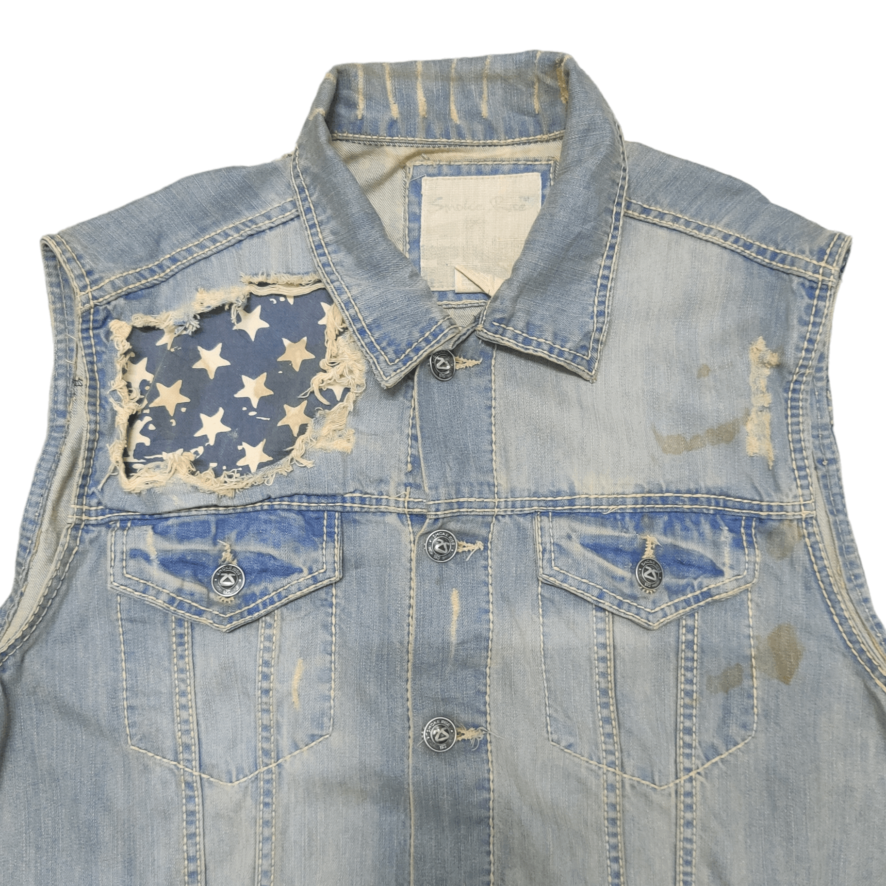 Smoke Rise Vintage Smoke Rise USA Flag Denim Vest Size US M / EU 48-50 / 2 - 5 Thumbnail