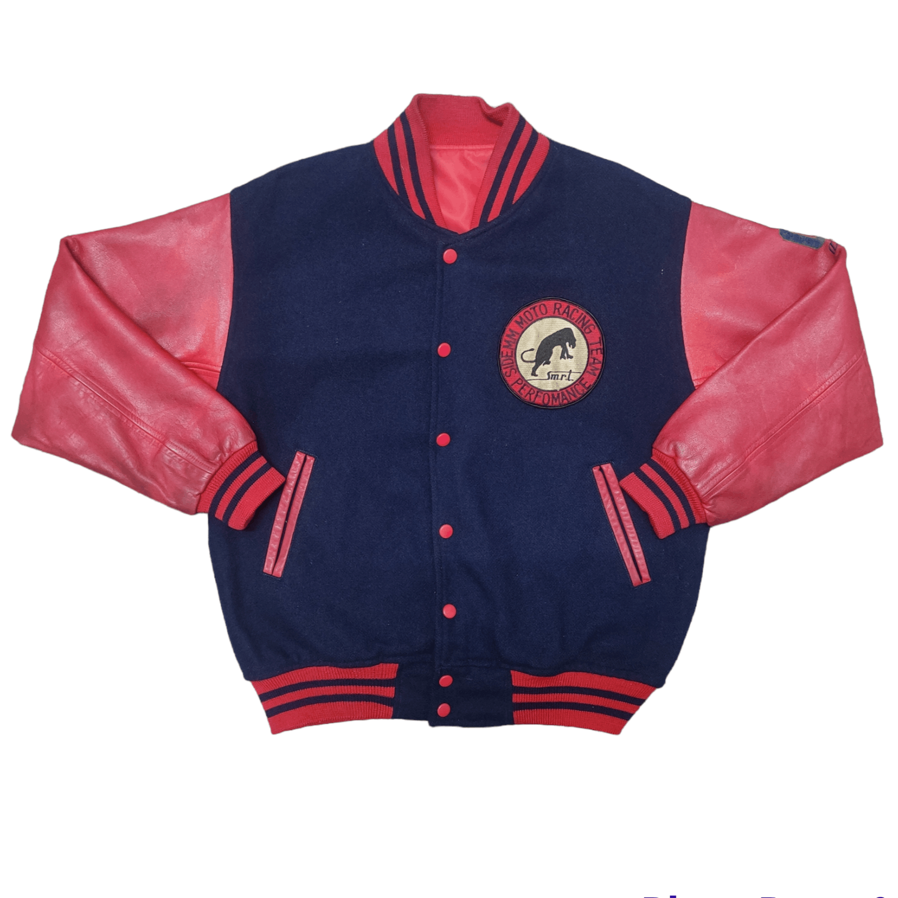 Japanese Brand Vintage Sidemm Moto Racing Team Varsity Jacket Reversible Size US M / EU 48-50 / 2 - 1 Thumbnail
