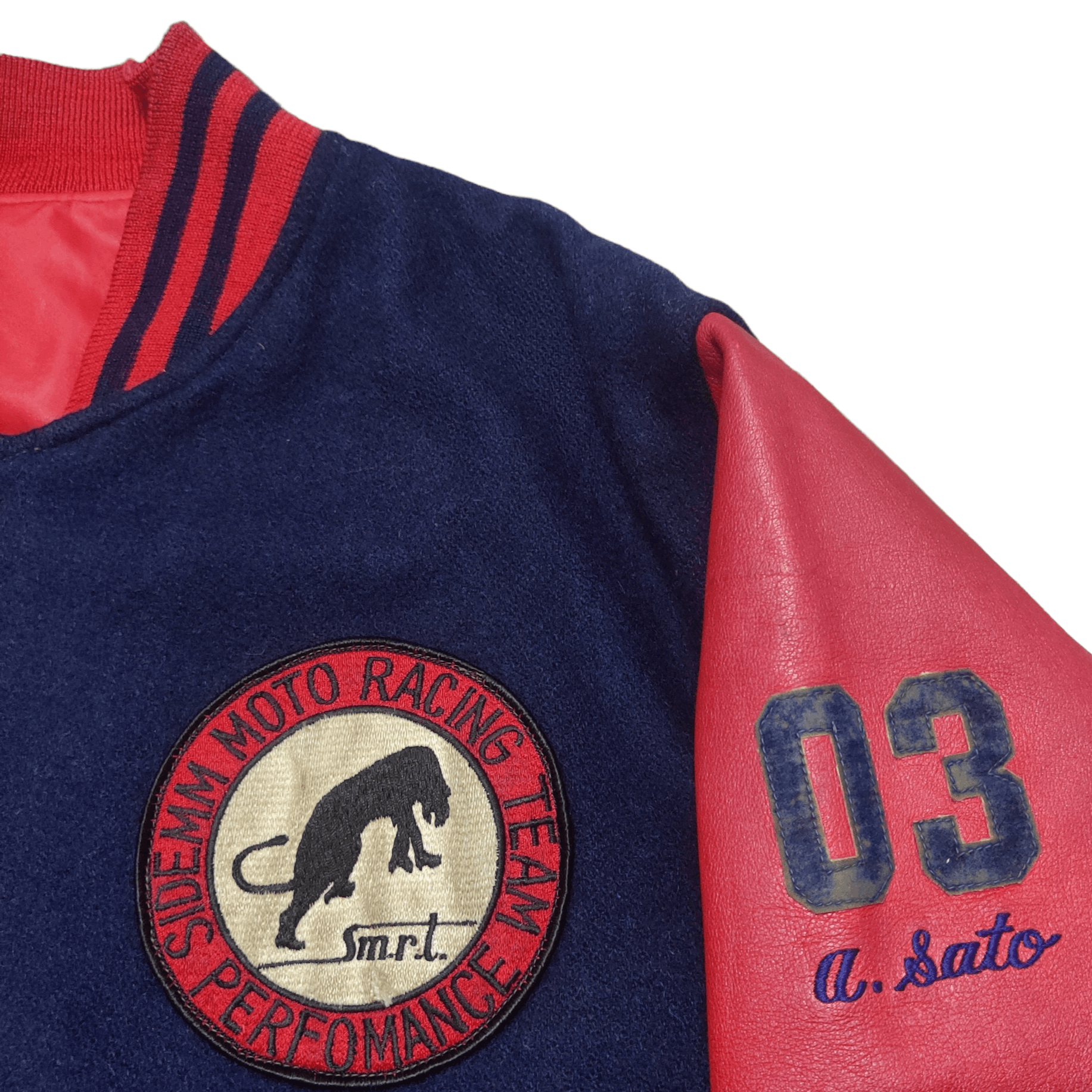 Japanese Brand Vintage Sidemm Moto Racing Team Varsity Jacket Reversible Size US M / EU 48-50 / 2 - 4 Thumbnail