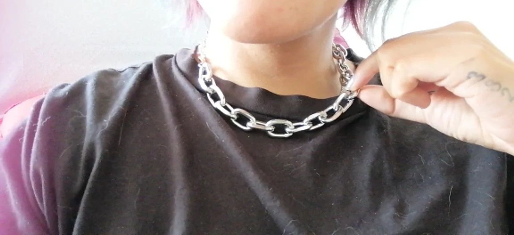 Jewelry Big Thick Chain Choker Necklace Size ONE SIZE - 5 Thumbnail