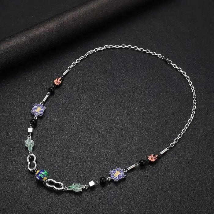 Jewelry Charm Cactus Chain Necklace Size ONE SIZE - 1 Thumbnail