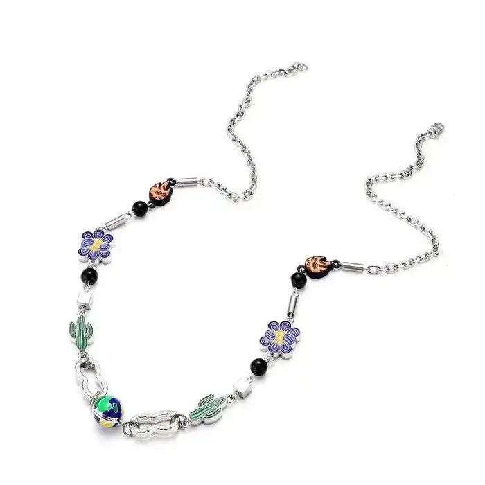 Jewelry Charm Cactus Chain Necklace Size ONE SIZE - 2 Thumbnail