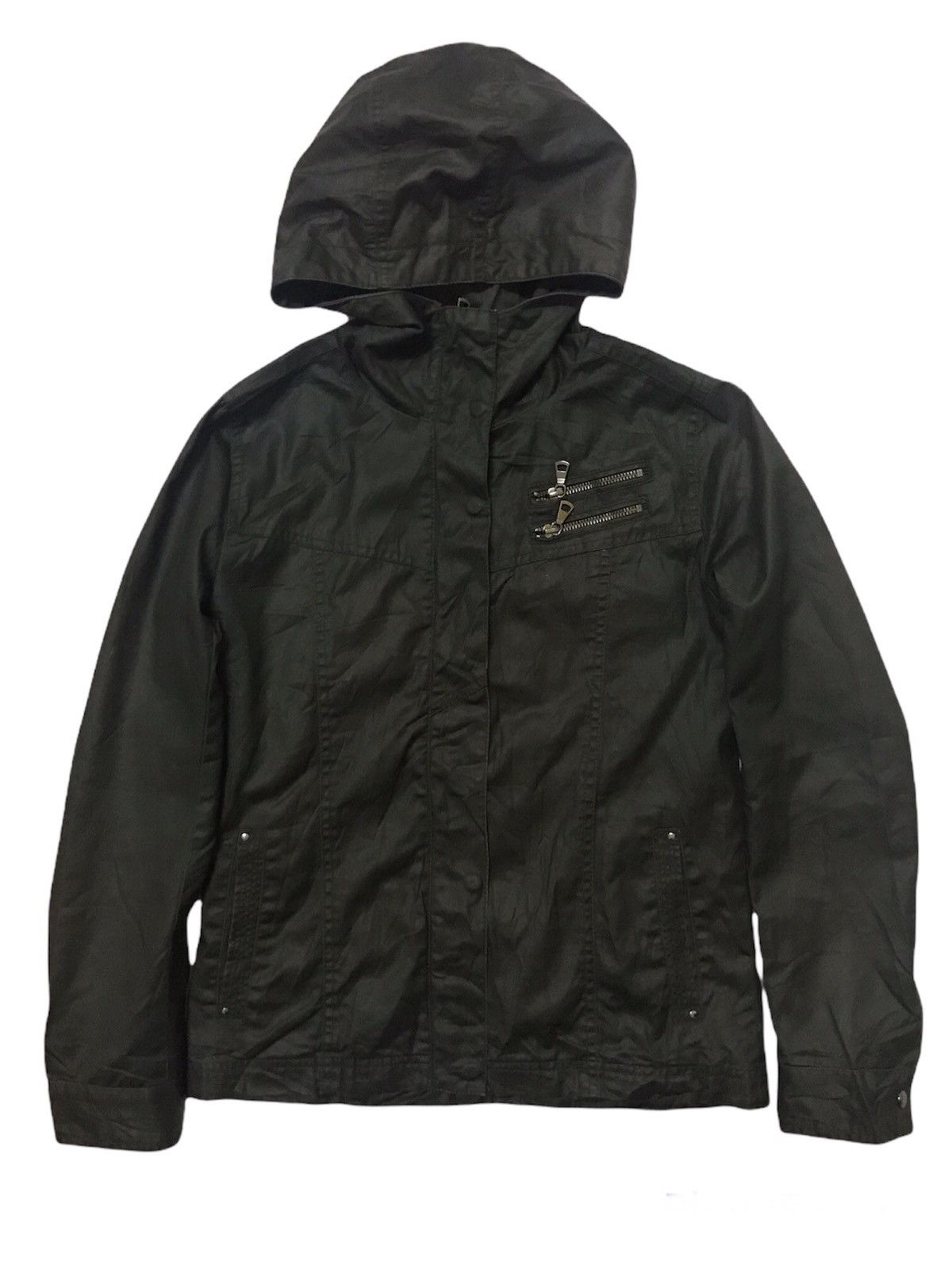 Japanese Brand Uniqlo Coated Cloth Hoodie Jacket Size US M / EU 48-50 / 2 - 1 Thumbnail