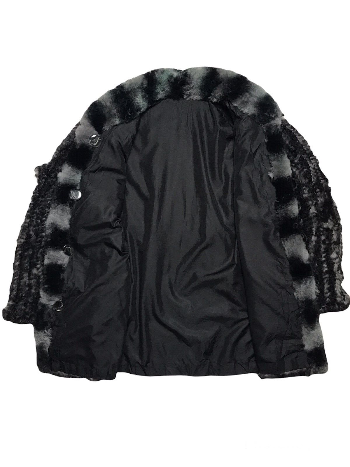 Designer Pisello Piazza Rabbit Fur Reversible Coat Jacket Size 9AR Size M / US 6-8 / IT 42-44 - 3 Thumbnail