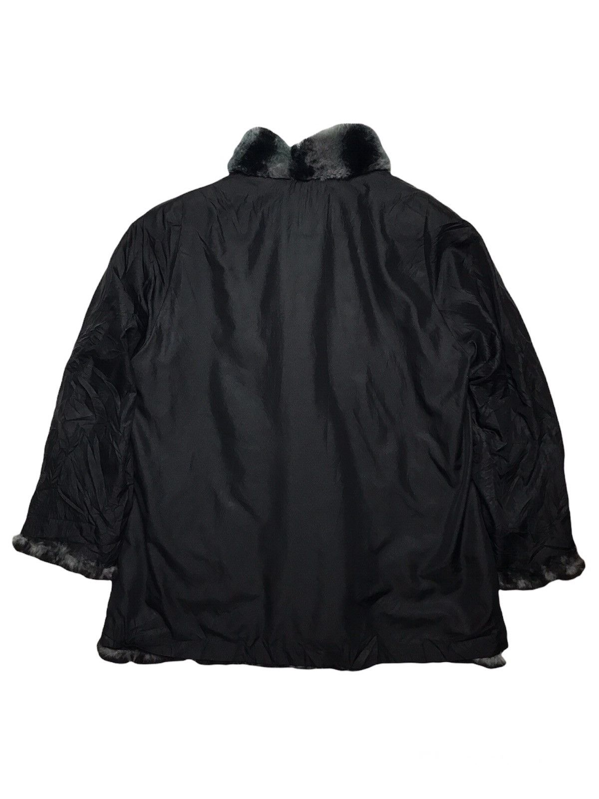 Designer Pisello Piazza Rabbit Fur Reversible Coat Jacket Size 9AR Size M / US 6-8 / IT 42-44 - 5 Thumbnail