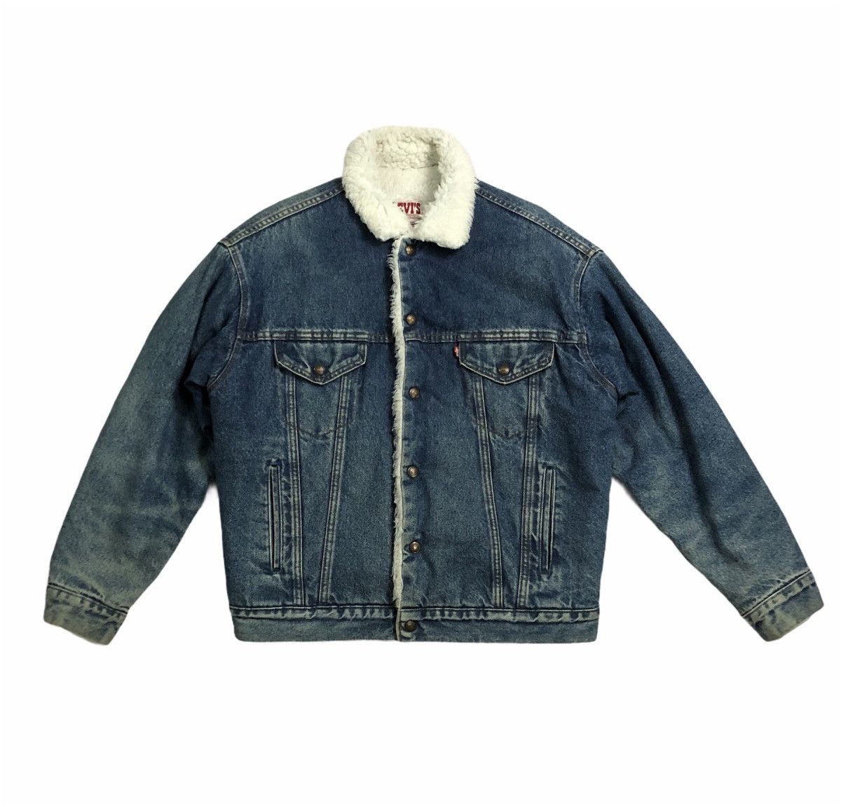 Levi's Vintage Levis Denim Sherpa Trucker Usa Jacket Size US M / EU 48-50 / 2 - 1 Thumbnail