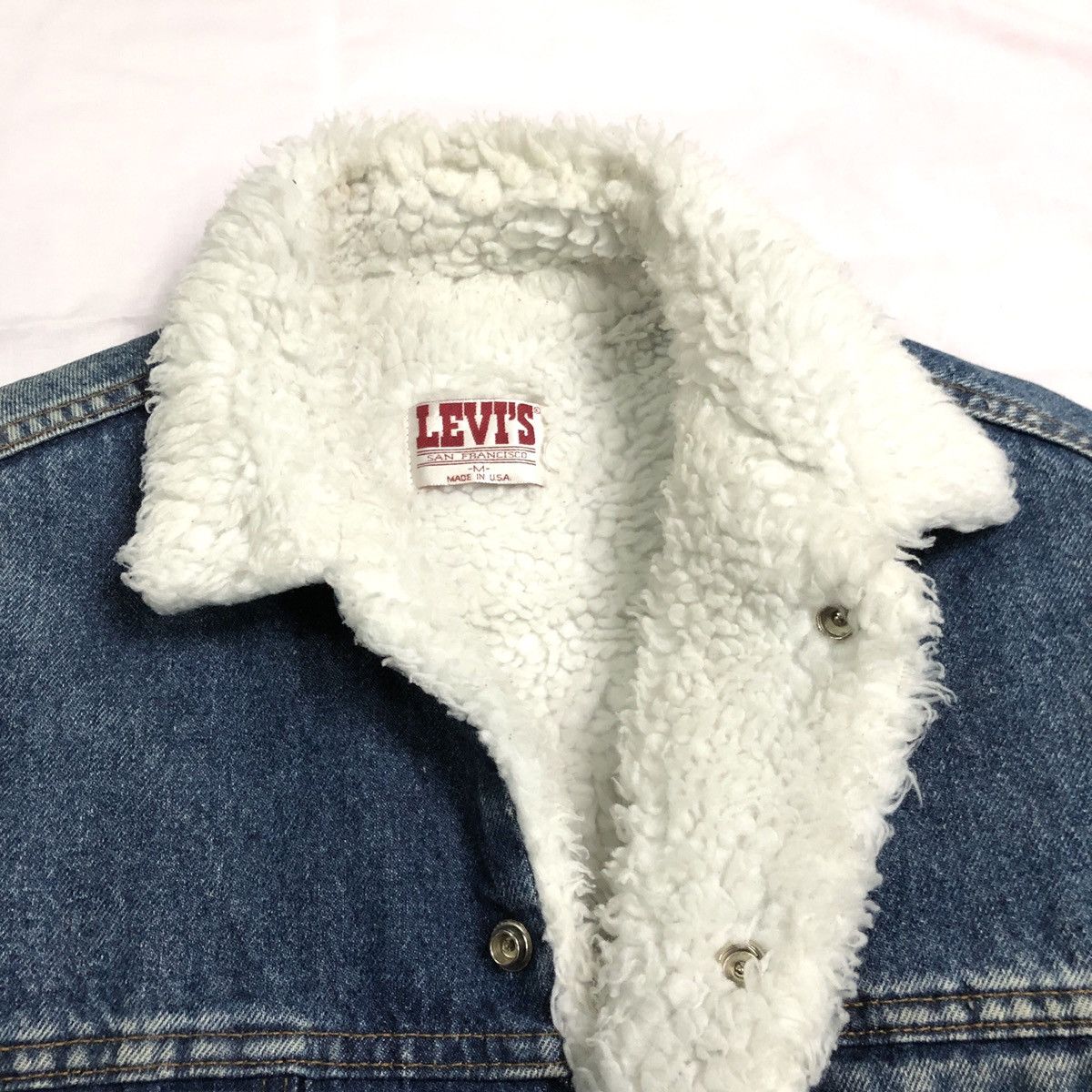 Levi's Vintage Levis Denim Sherpa Trucker Usa Jacket Size US M / EU 48-50 / 2 - 7 Thumbnail