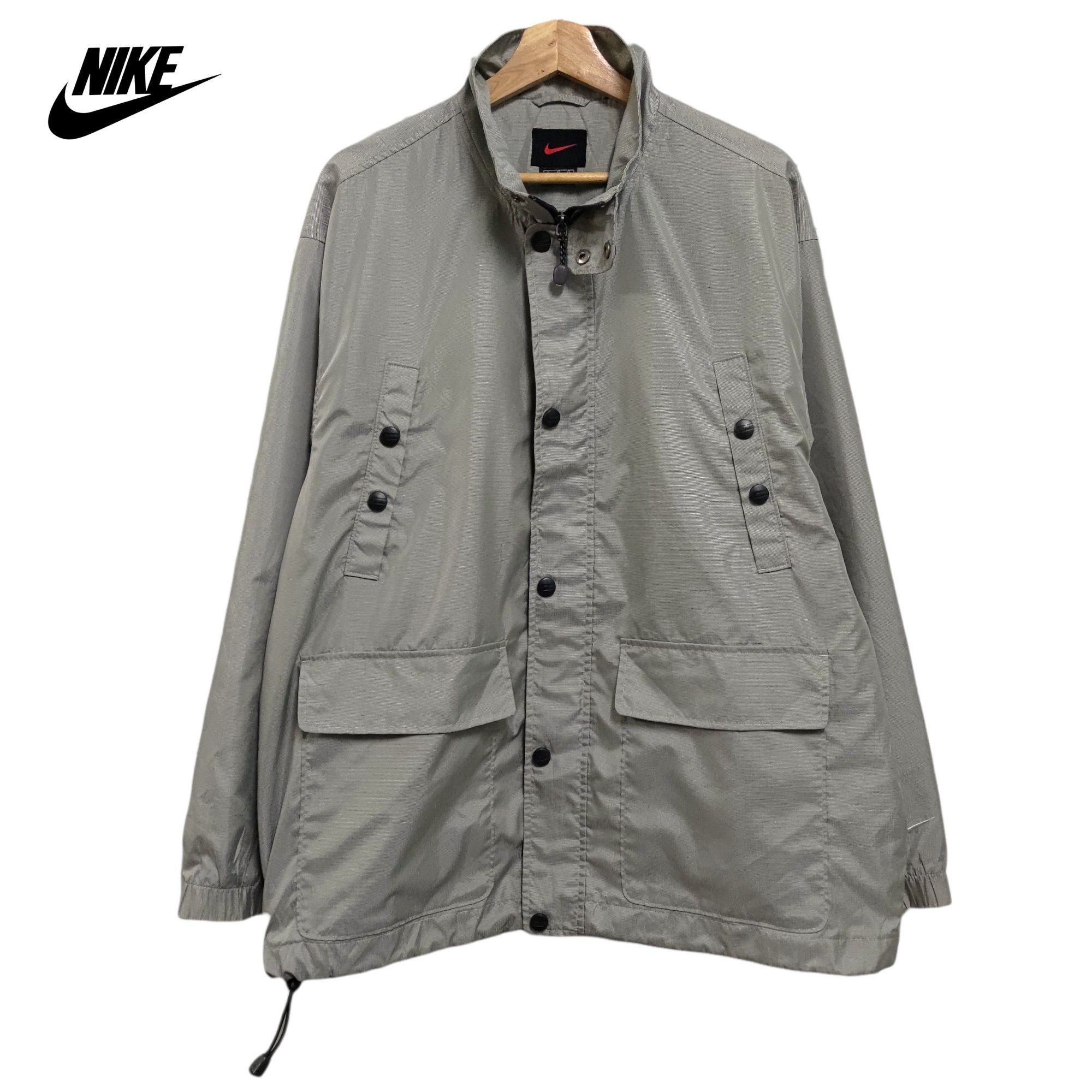 Nike 👹Vintage 90's NIKE Swoosh Light Utility Jacket Size US L / EU 52-54 / 3 - 1 Thumbnail
