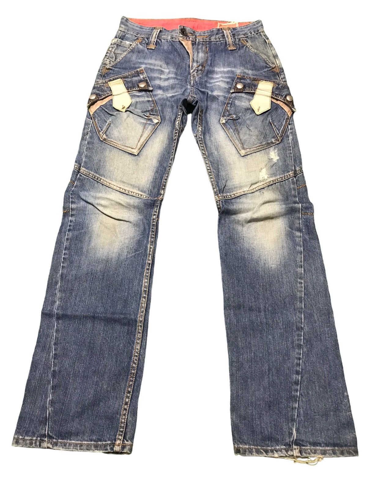 image of Very Vintage Tough Jeans Smith Bushpants Multipocket Denim Jeans in Indigo, Men's (Size 32)