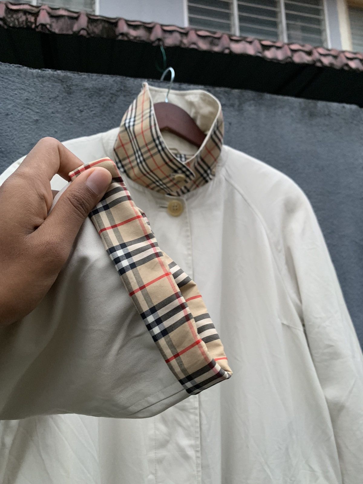 Burberry 🔥Vintage BURBERRYS PRORSUM Trench Coat in White Size US L / EU 52-54 / 3 - 5 Thumbnail