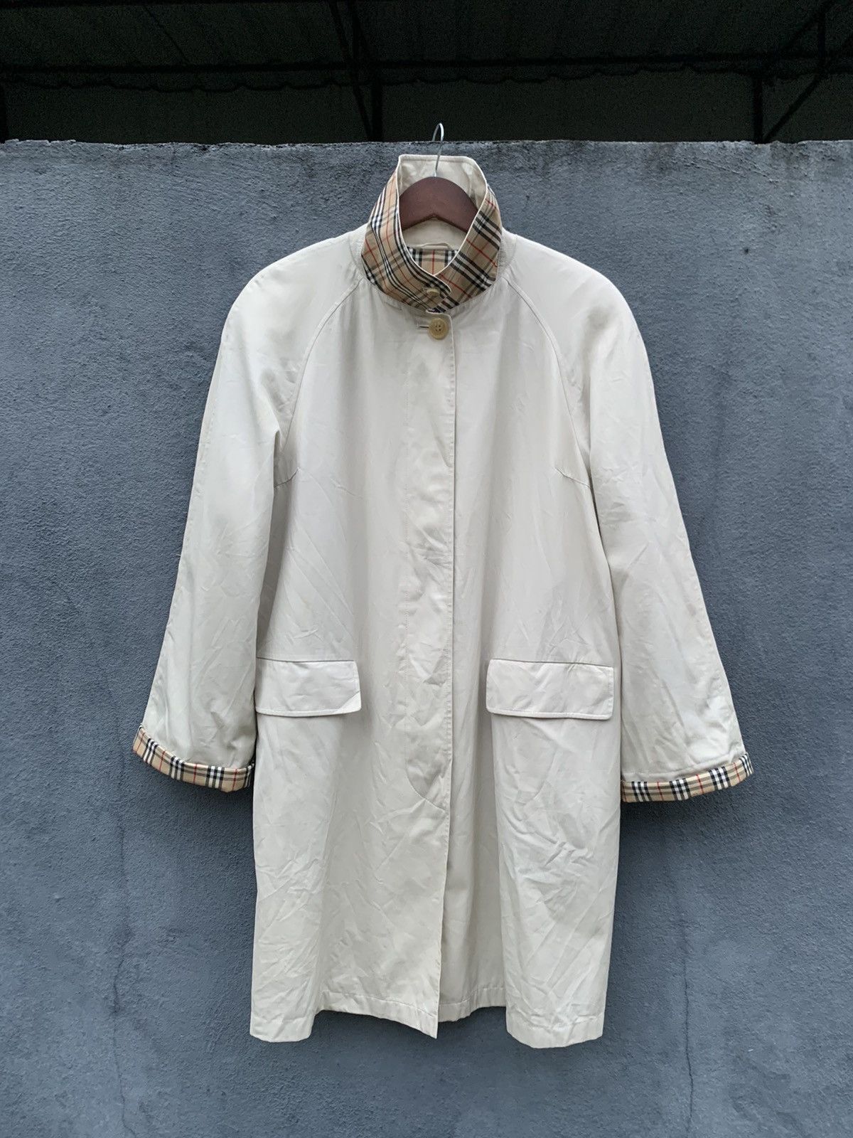 Burberry 🔥Vintage BURBERRYS PRORSUM Trench Coat in White Size US L / EU 52-54 / 3 - 2 Thumbnail