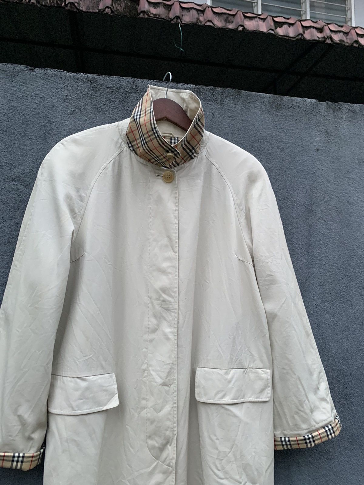 Burberry 🔥Vintage BURBERRYS PRORSUM Trench Coat in White Size US L / EU 52-54 / 3 - 4 Thumbnail