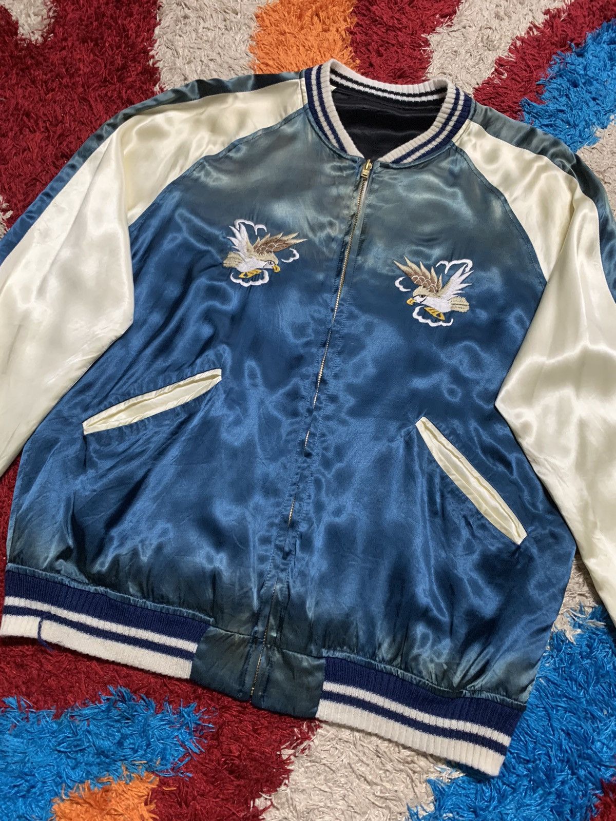 Japanese Brand VINTAGE REVERSIBLE SUKAJAN JACKET Size US M / EU 48-50 / 2 - 8 Thumbnail