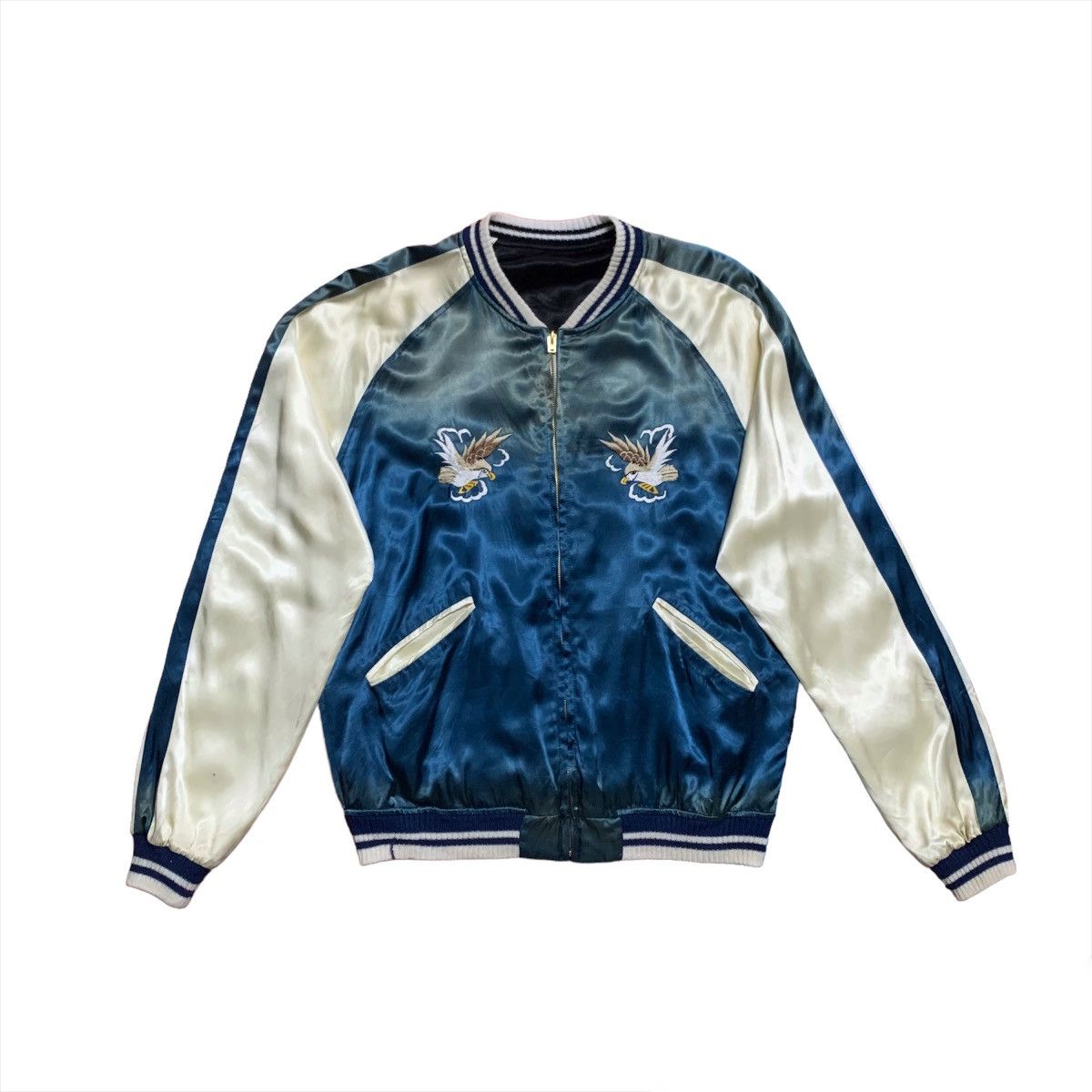 Japanese Brand VINTAGE REVERSIBLE SUKAJAN JACKET Size US M / EU 48-50 / 2 - 2 Thumbnail