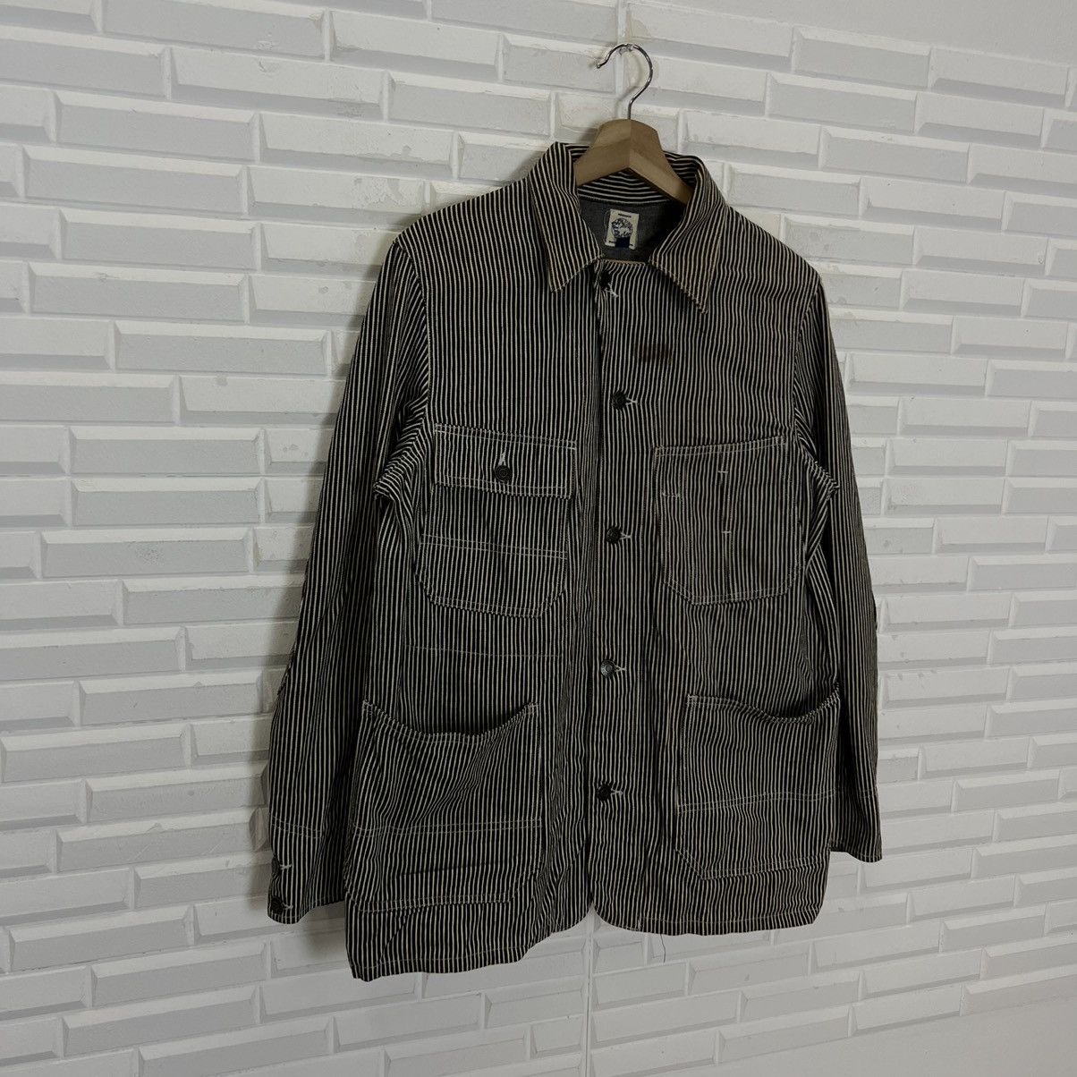 Japanese Brand RARE HIKORY CHORE JACKET ROYAL BLUE INSPIRED BY ISSEY MIYAKE Size US S / EU 44-46 / 1 - 2 Thumbnail