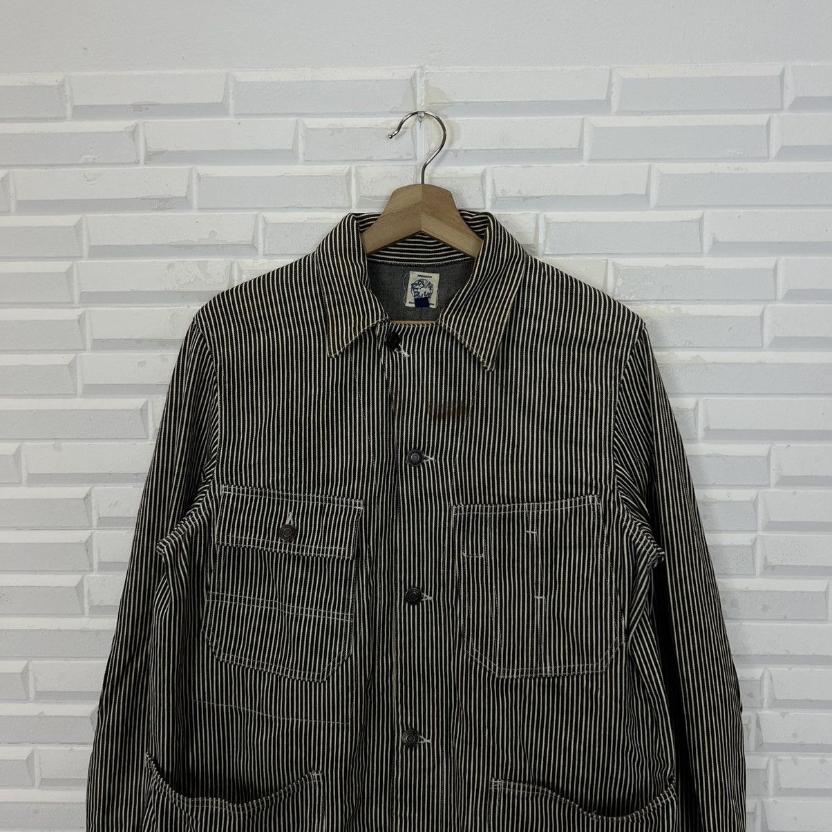 Japanese Brand RARE HIKORY CHORE JACKET ROYAL BLUE INSPIRED BY ISSEY MIYAKE Size US S / EU 44-46 / 1 - 3 Thumbnail
