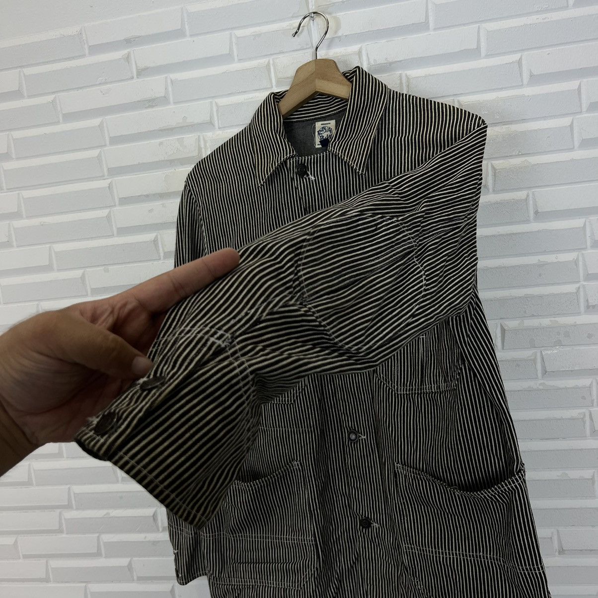 Japanese Brand RARE HIKORY CHORE JACKET ROYAL BLUE INSPIRED BY ISSEY MIYAKE Size US S / EU 44-46 / 1 - 7 Thumbnail