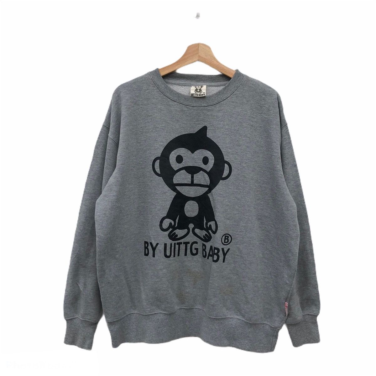 Japanese Brand UITTG BABY SWEATSHIRT BIG LOGO INSPIRED BY BATHING APE Size US L / EU 52-54 / 3 - 1 Thumbnail