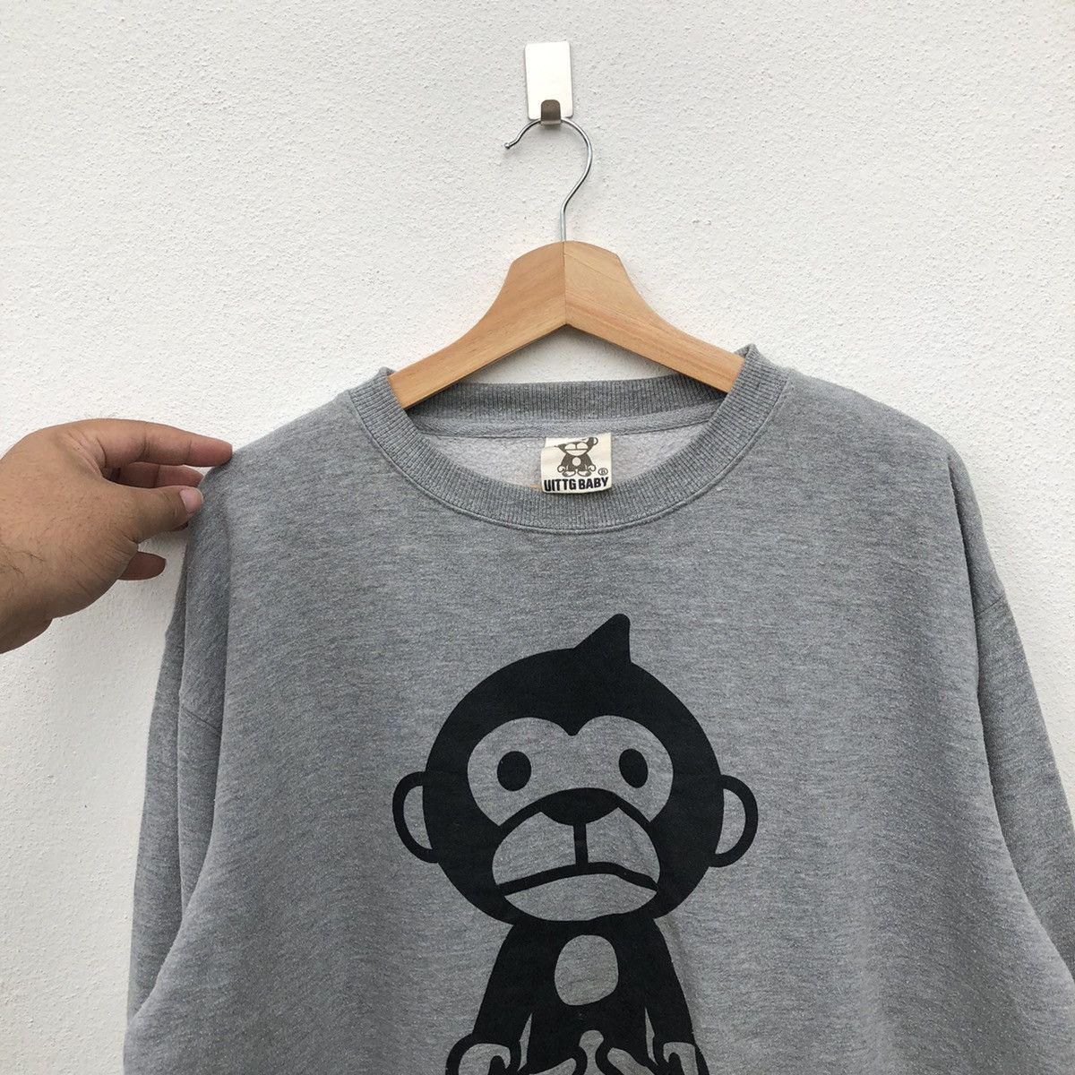 Japanese Brand UITTG BABY SWEATSHIRT BIG LOGO INSPIRED BY BATHING APE Size US L / EU 52-54 / 3 - 4 Thumbnail