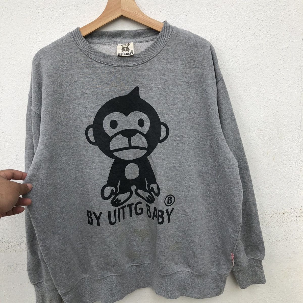 Japanese Brand UITTG BABY SWEATSHIRT BIG LOGO INSPIRED BY BATHING APE Size US L / EU 52-54 / 3 - 3 Thumbnail