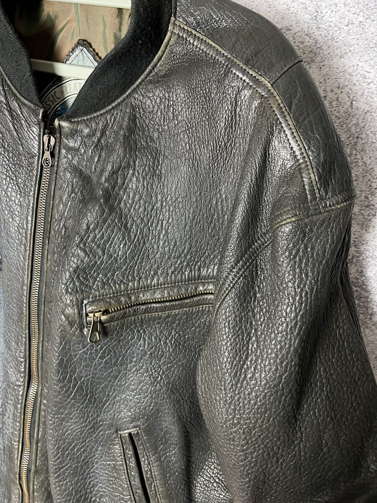 Japanese Brand Vintage avant garde genuine leather jacket Size US L / EU 52-54 / 3 - 4 Thumbnail