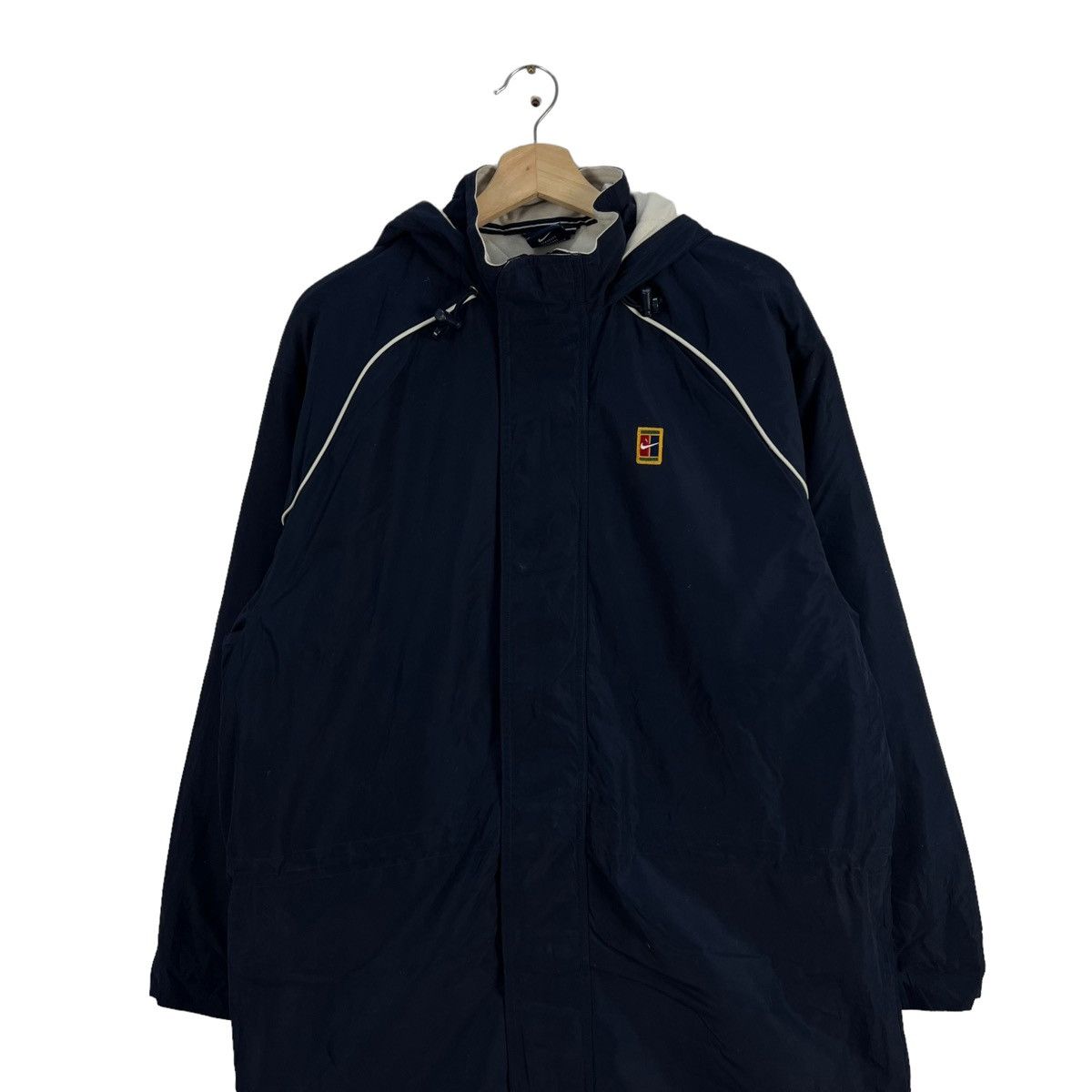 Nike VINTAGE NIKE COURT LONG COACH JACKET BIG LOGO Size US M / EU 48-50 / 2 - 4 Thumbnail