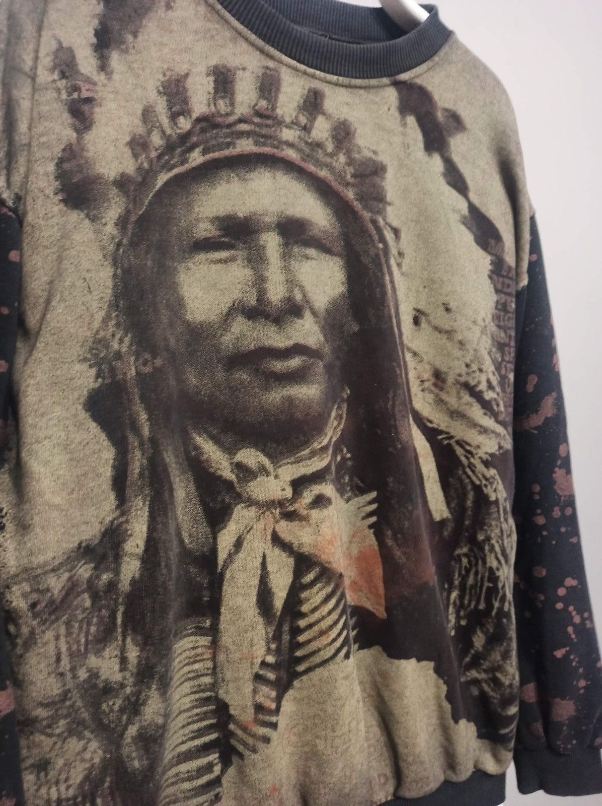 Native × Vintage Sitting bull vintage crewneck rare Native American Indian Size US M / EU 48-50 / 2 - 3 Thumbnail
