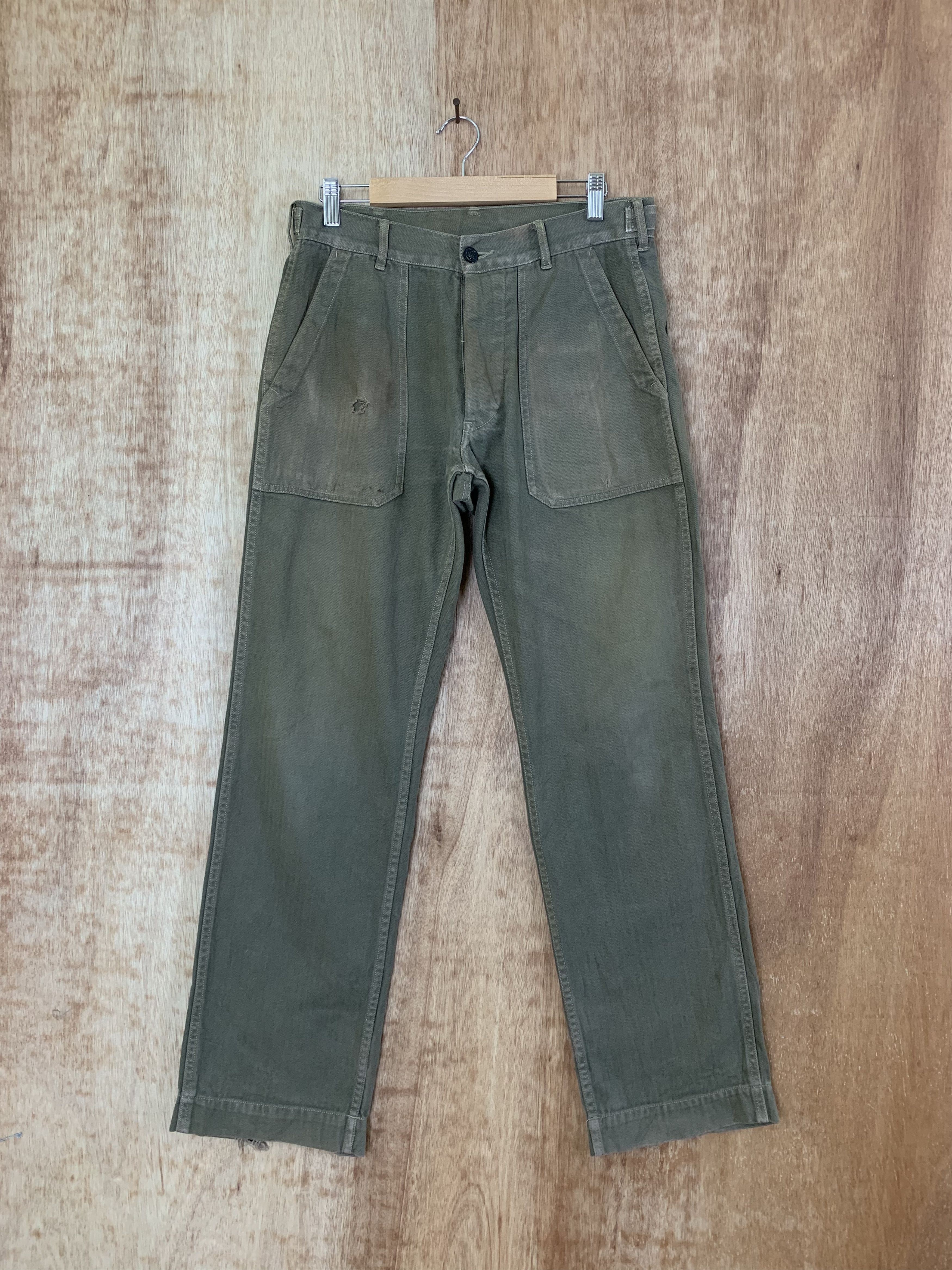 SHIPS Vintage Ships Pants Streetwear Faded Brown Size US 29 - 1 Thumbnail